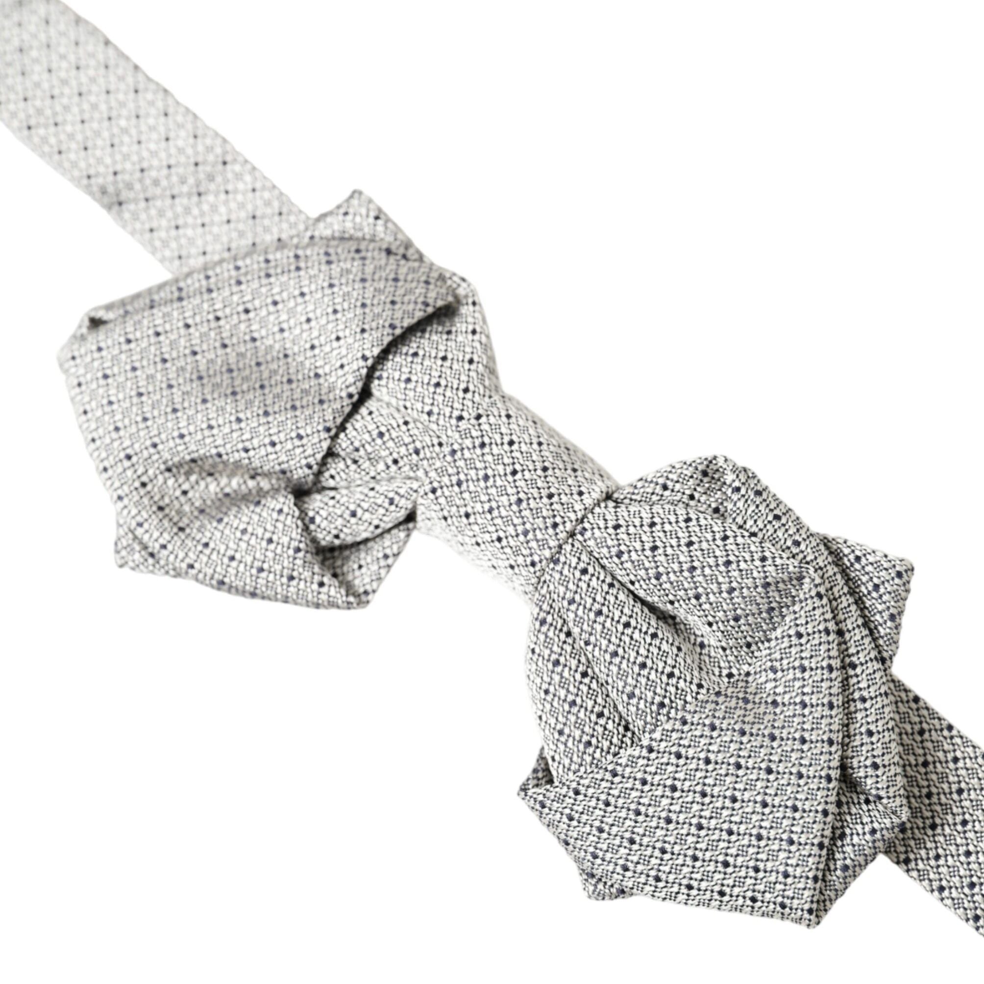 Dolce & Gabbana Gray Silk Adjustable Neck Men Bow Tie