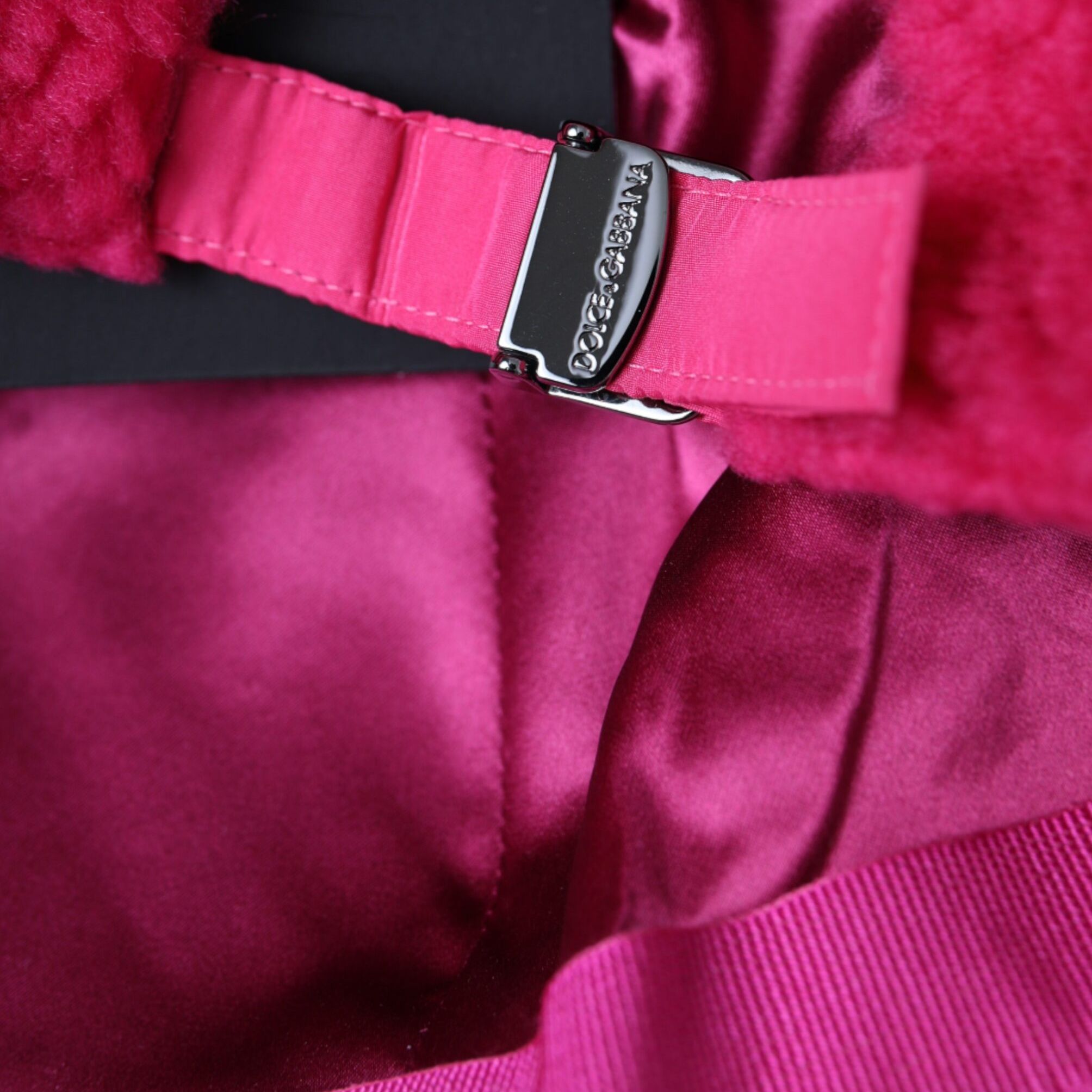 Dolce & Gabbana Pink Fleece Plush Baseball Hat Men