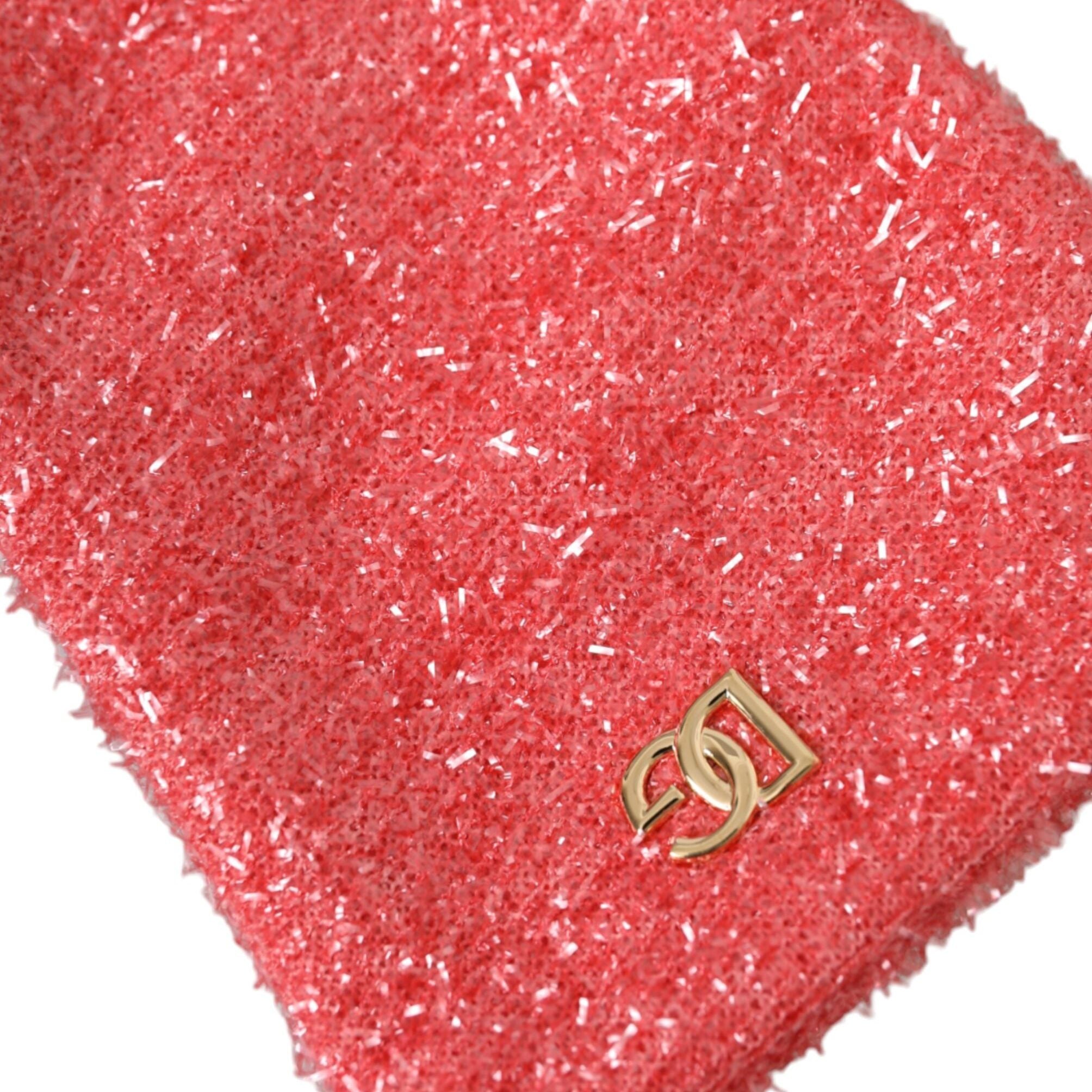 Dolce & Gabbana Pink Lurex Fantasia Mid Arm Length Gloves