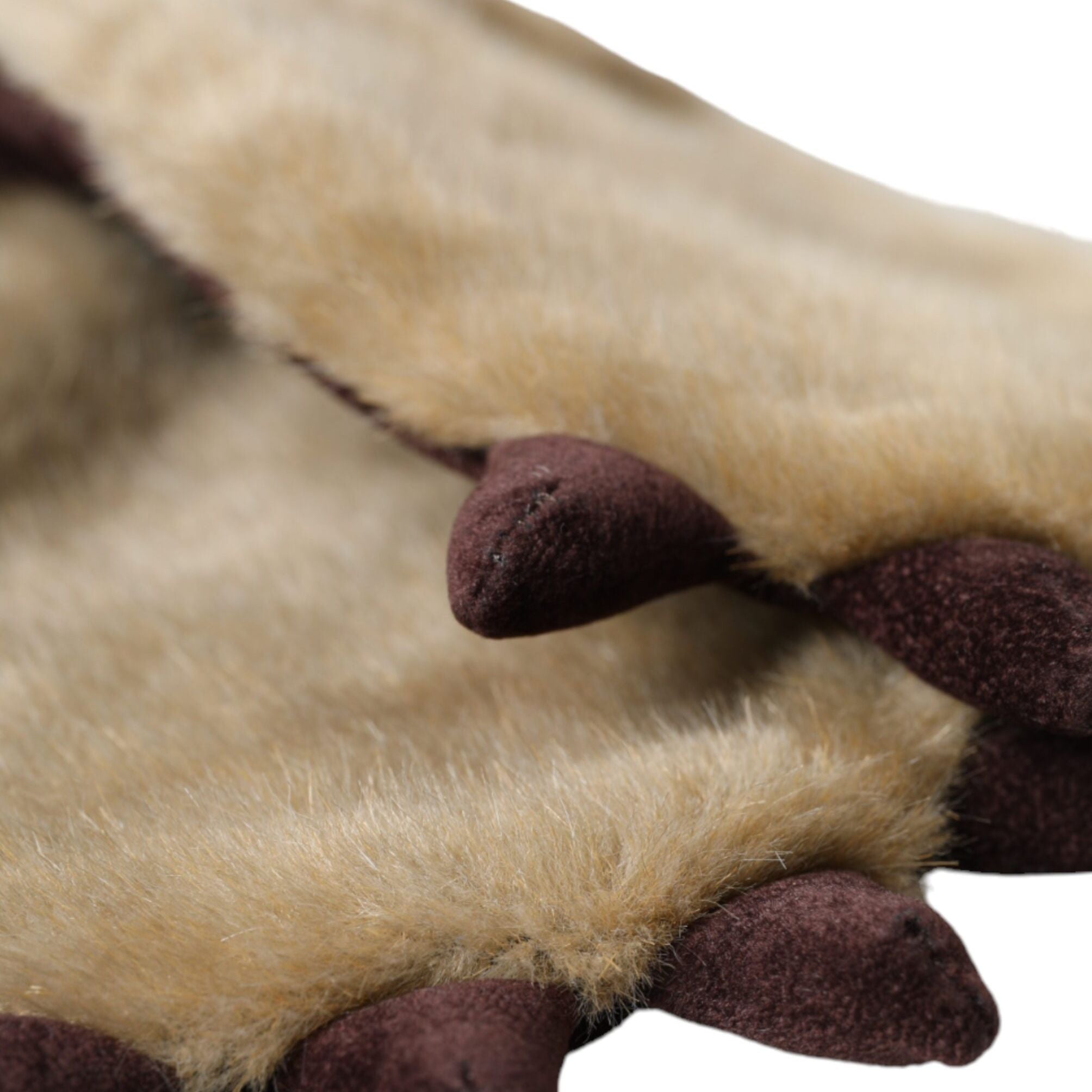 Dolce & Gabbana Beige Acrylic Knitted Fur Wrist Mitten Gloves