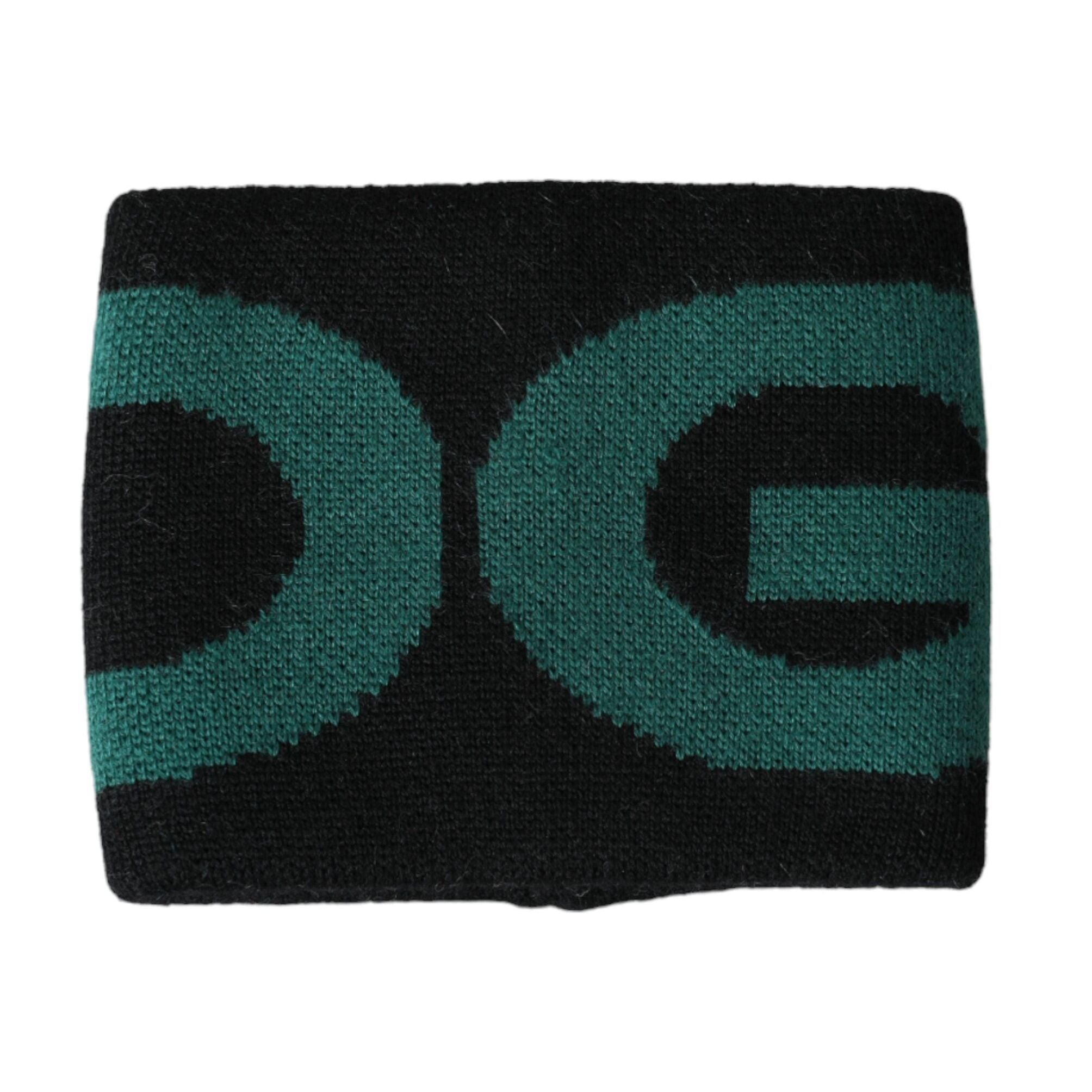 Dolce & Gabbana Black Green Wool Logo #DGMILLENNIALS Wristband