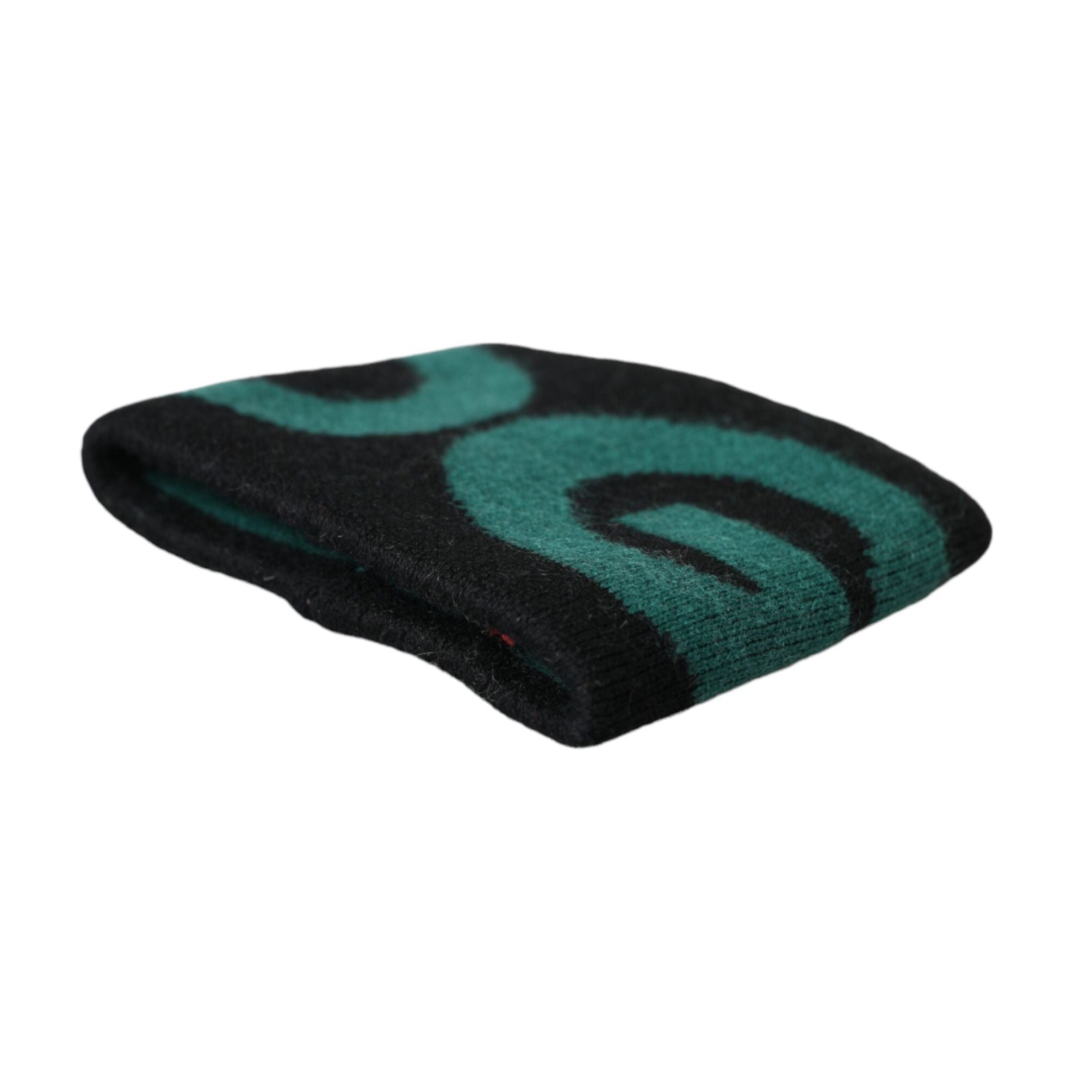 Dolce & Gabbana Black Green Wool Logo #DGMILLENNIALS Wristband