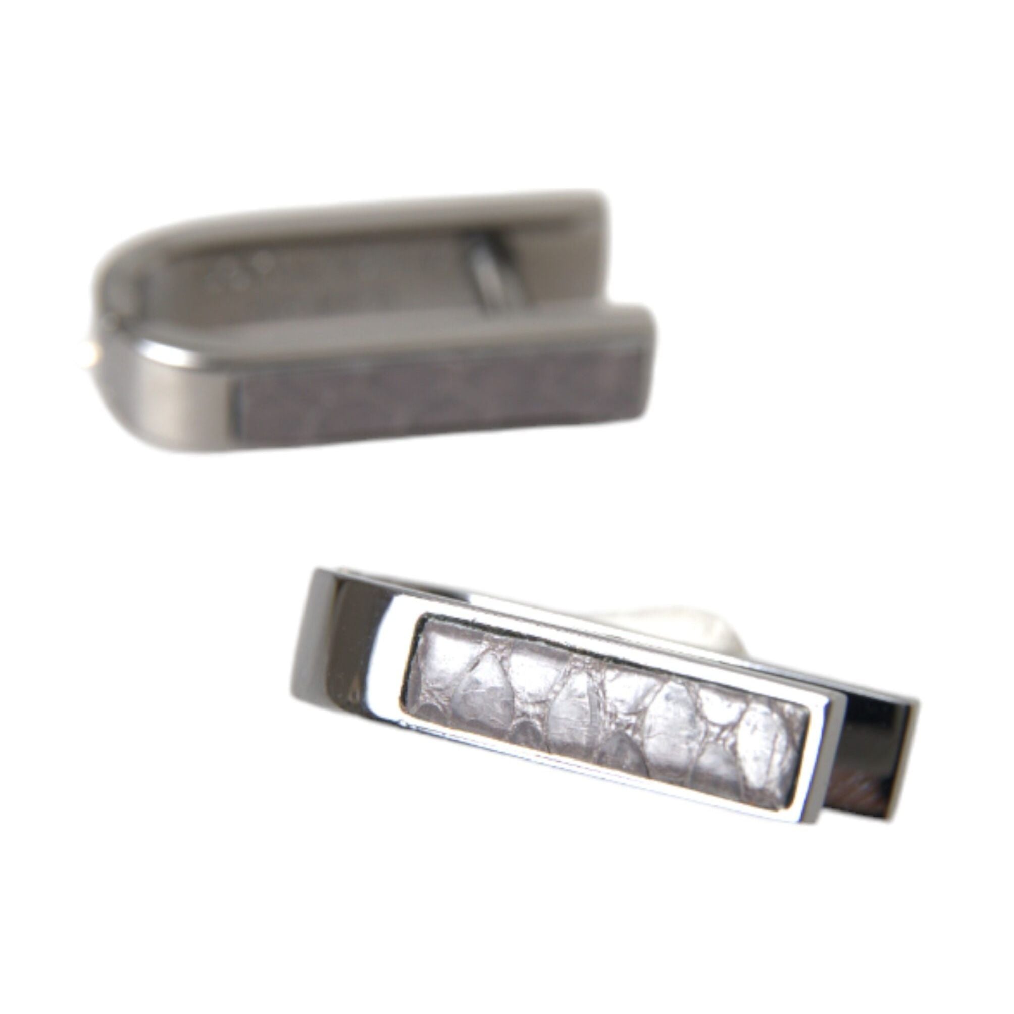Dolce & Gabbana Silver Plated Metal Brass Pin Men Cufflinks