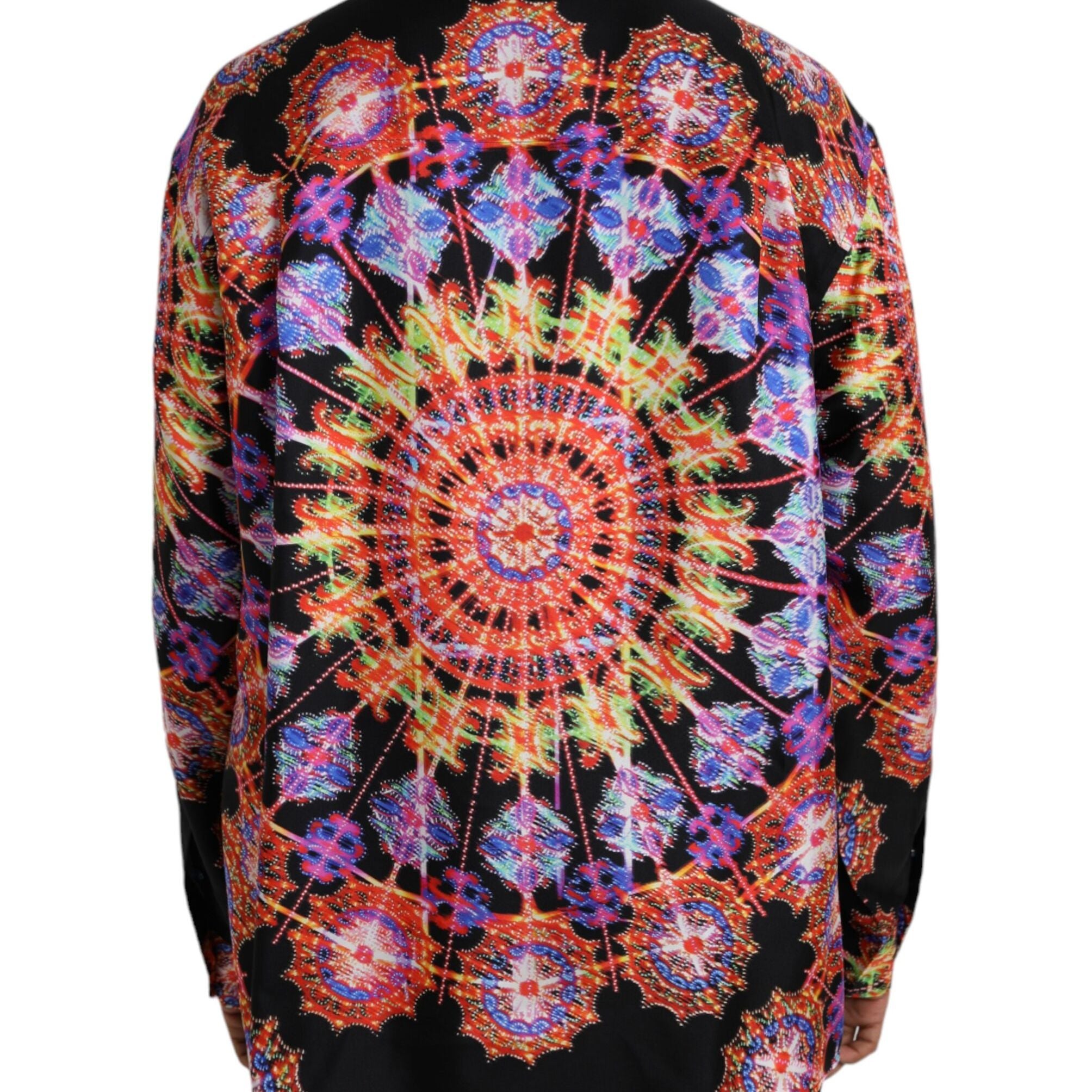Dolce & Gabbana Multicolor Luminarie Silk Men Casual Shirt
