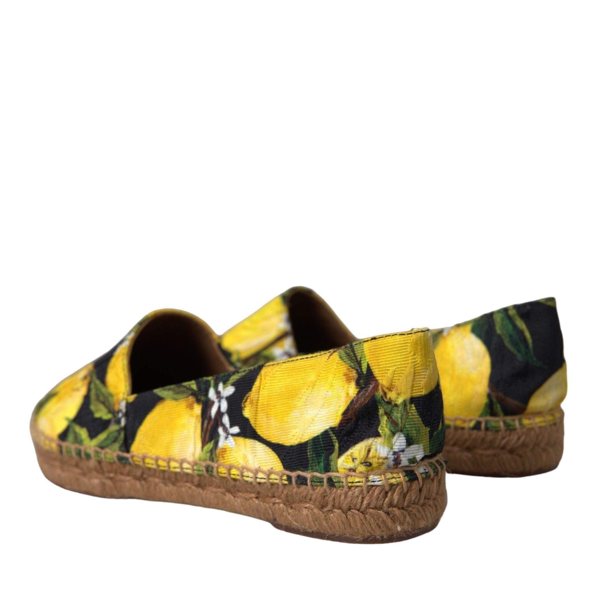 Dolce & Gabbana Multicolor Lemon Slip On Espadrilles Shoes