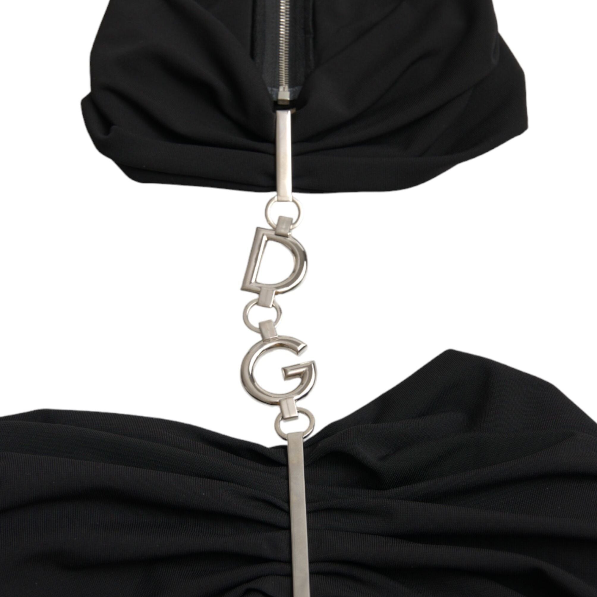 Dolce & Gabbana Black Cut Out Sleeveless Bodycon Mini Dress