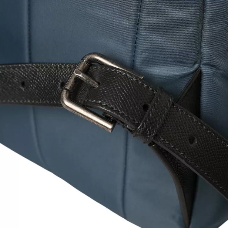 Dolce & Gabbana Blue Nylon #DGFamily Patch Men Backpack Bag