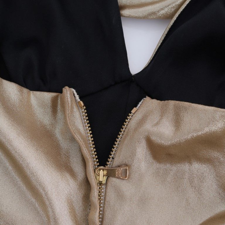 Dolce & Gabbana Gold Silk Stretch Romper Body