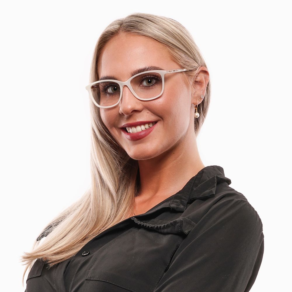 Swarovski White Metal & Plastic Glasses (Frames)