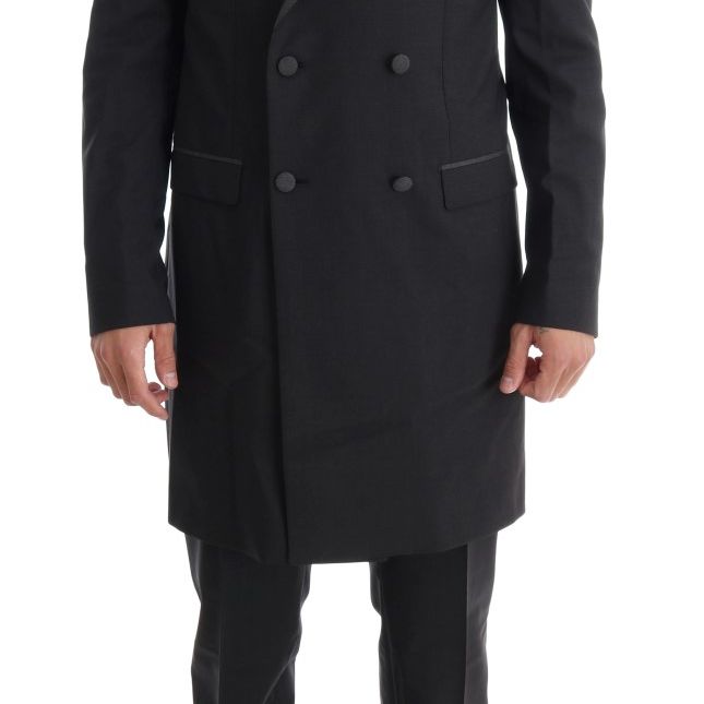 Dolce & Gabbana Gray Wool Stretch 3 Piece Two Button Suit