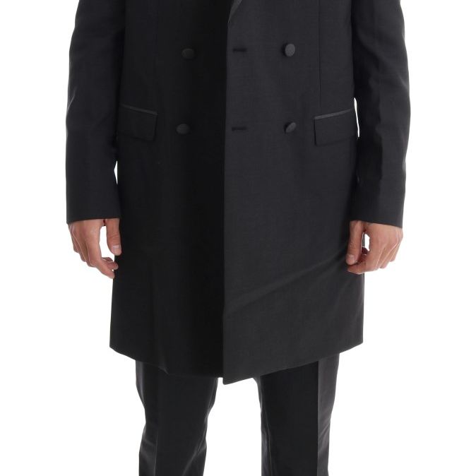 Dolce & Gabbana Gray Wool Stretch 3 Piece Two Button Suit
