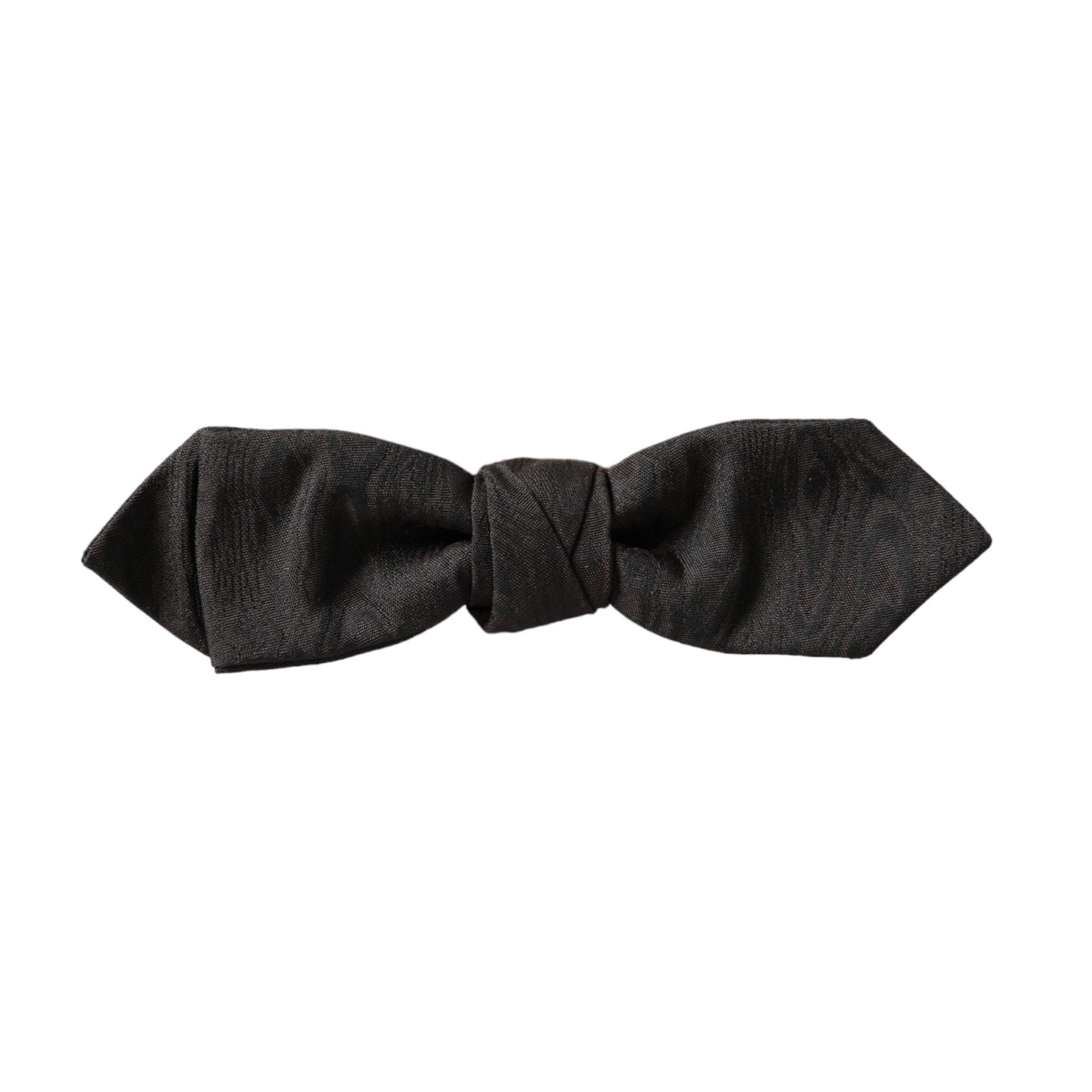 Dolce & Gabbana Black Silk Adjustable Neck Men Bow Tie
