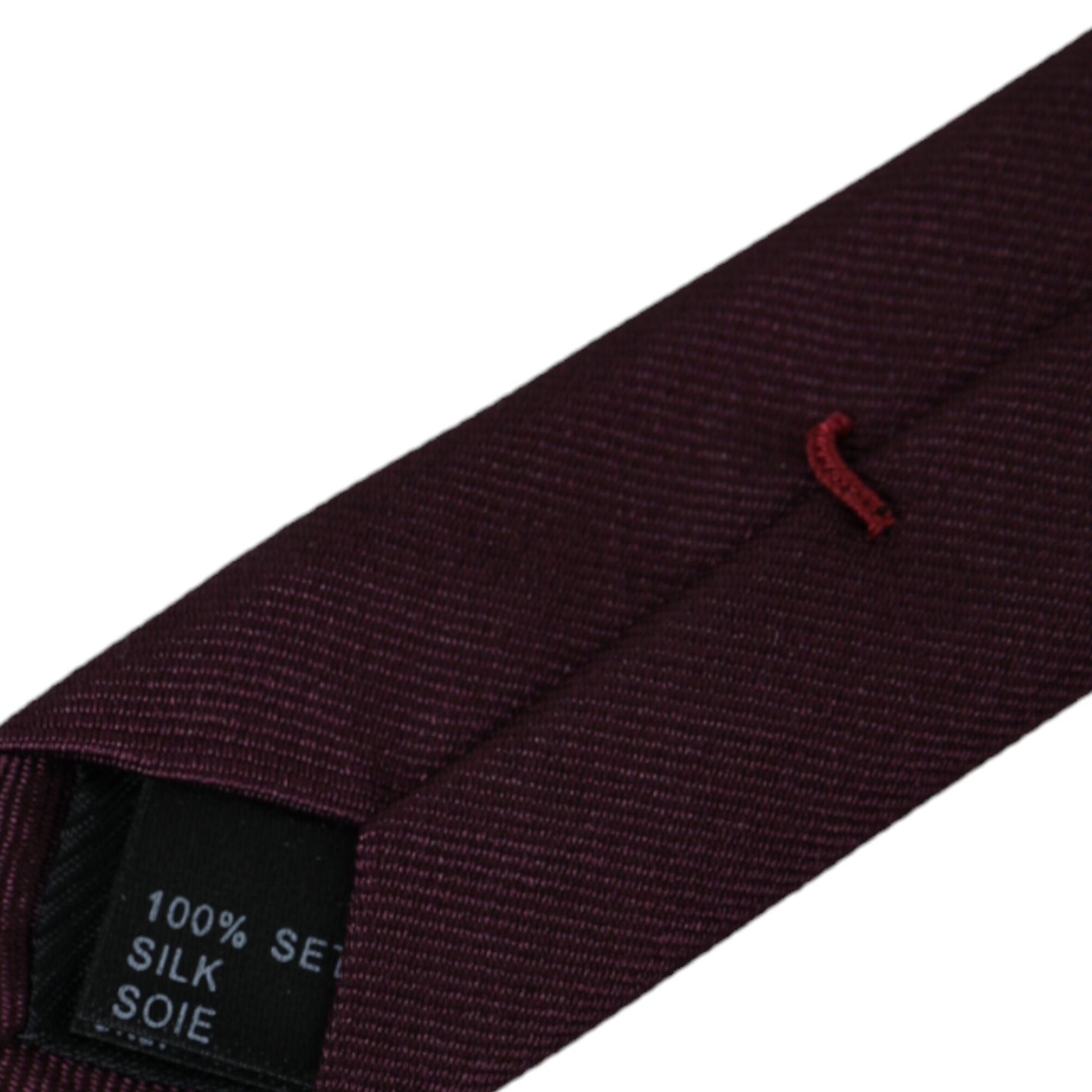 Dolce & Gabbana Bordeaux Solid 100% Silk Adjustable Men Tie