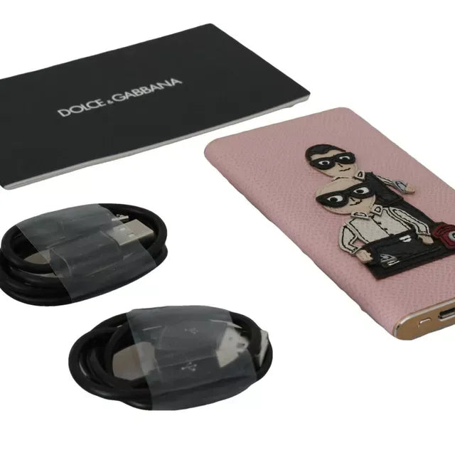 Dolce & Gabbana Charger USB Pink Leather #DGFAMILY Power Ban