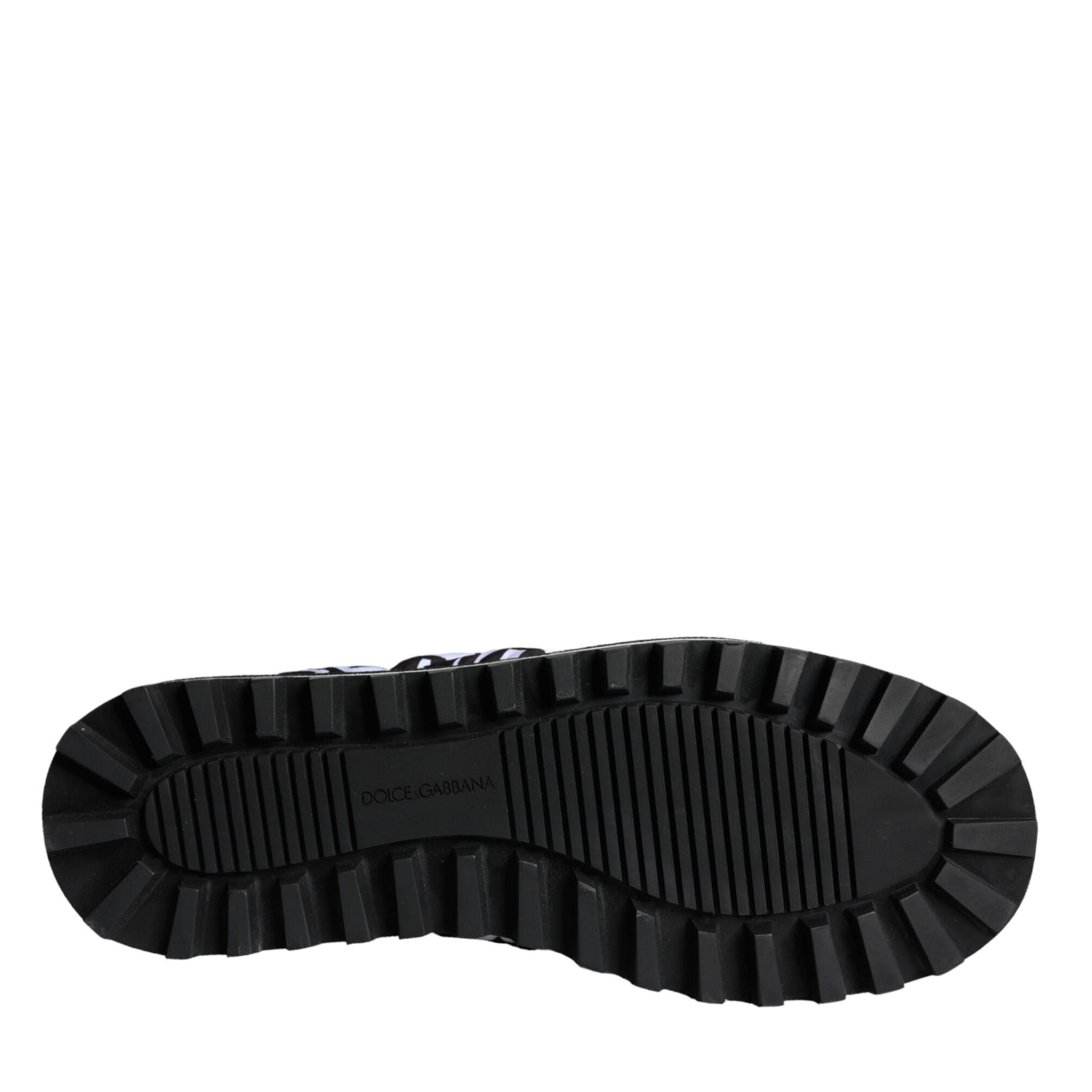 Dolce & Gabbana Black White Quilted Logo Sandals Slides Shoes
