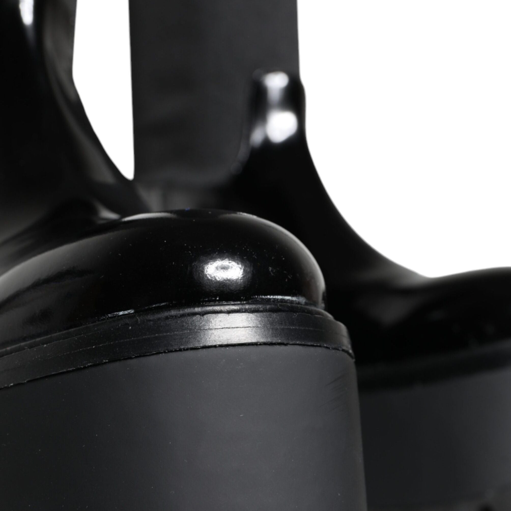 Dolce & Gabbana Black Leather Jersey Knee High Boots Shoes