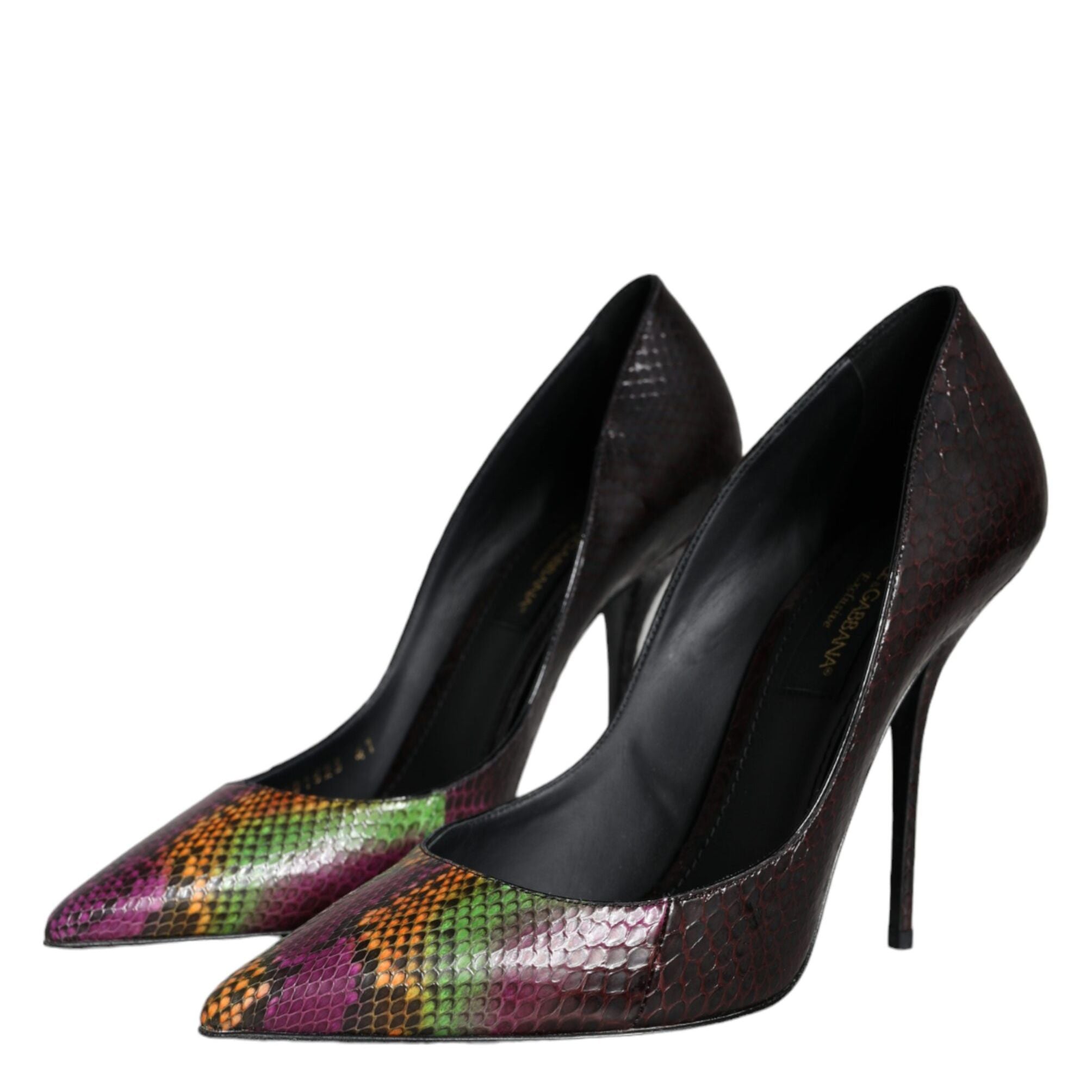 Dolce & Gabbana Multicolor Exotic Leather Heels Pumps Shoes