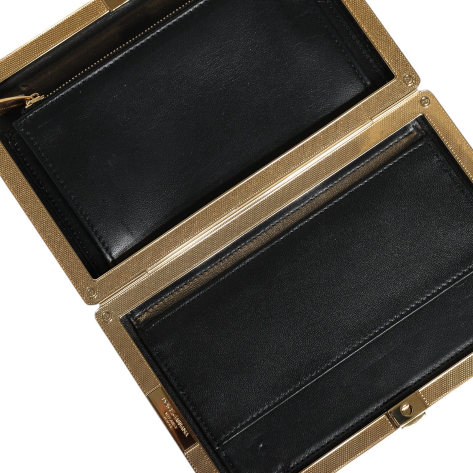 Dolce & Gabbana Multicolor Floral Gold Frame Clutch Evening Purse Bag
