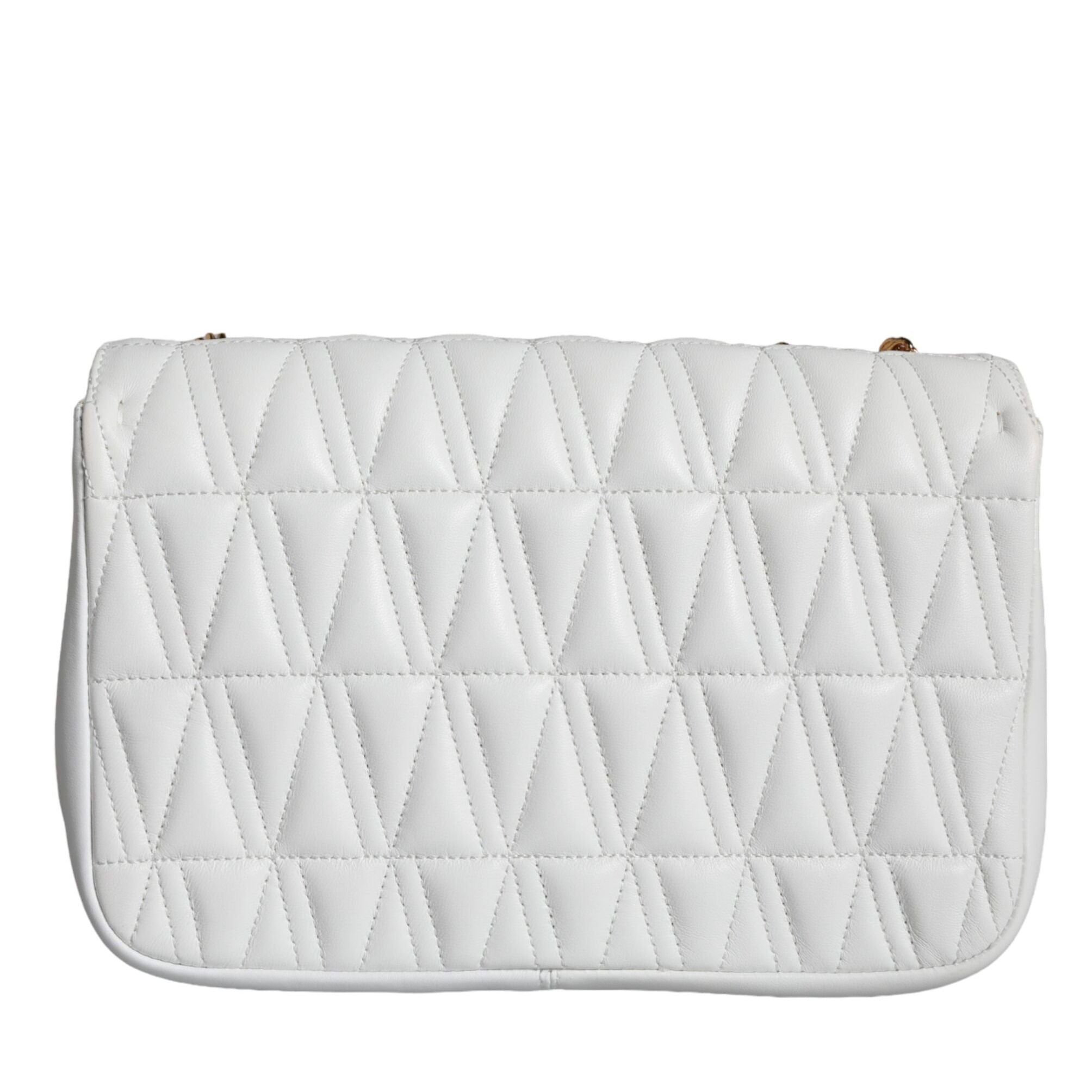 Versace White Mini Nappa Leather Crossbody Shoulder Bag