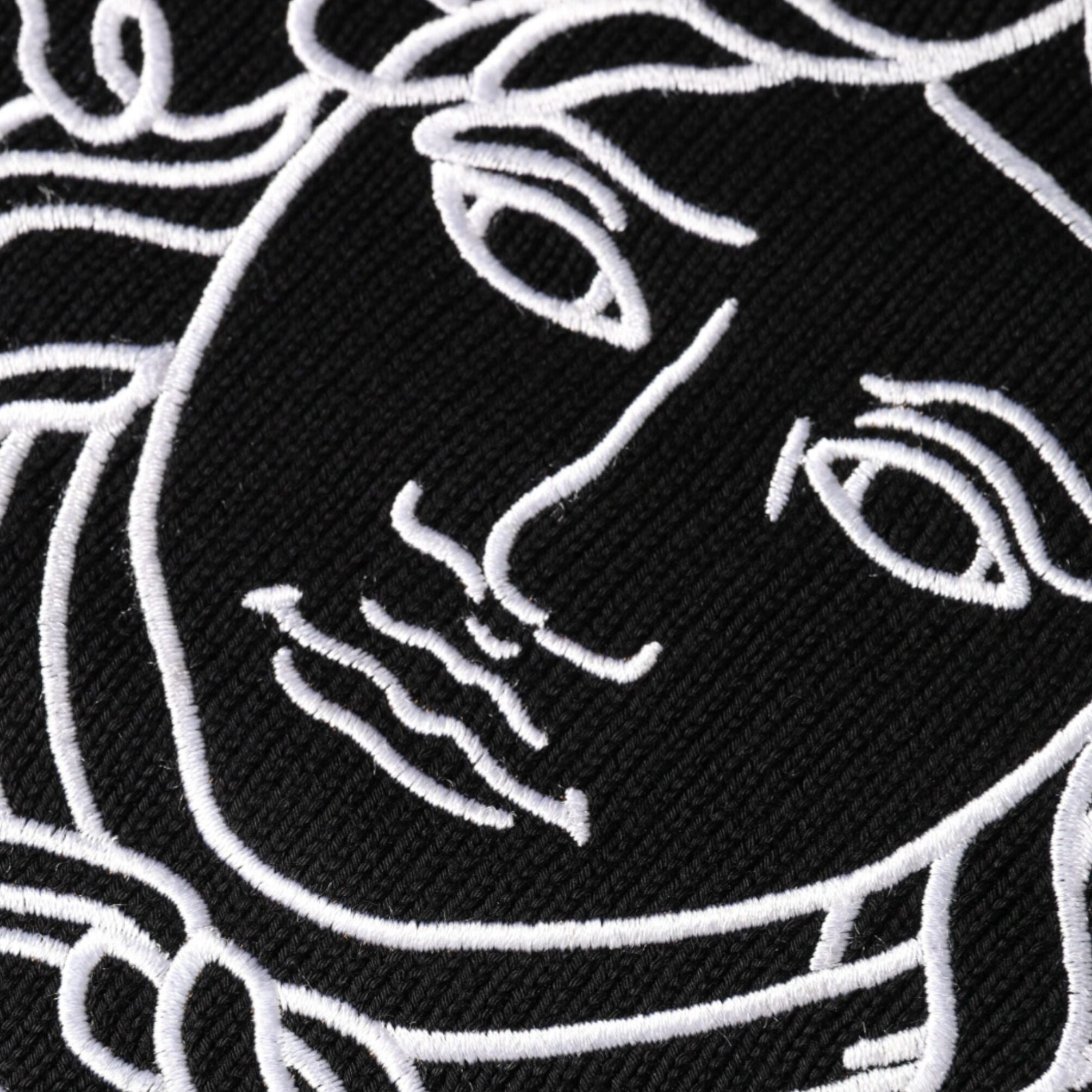 Versace Black Medusa Embroidery Crew Neck Pullover Sweater