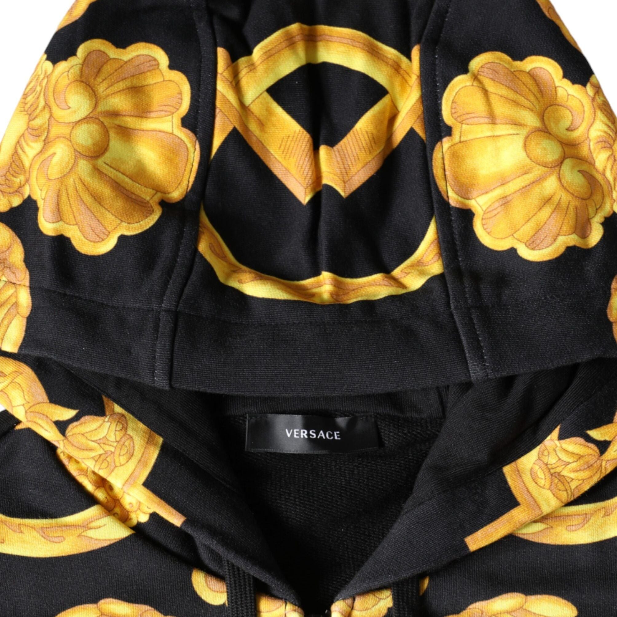 Versace Black Medusa Print Cotton Full Zip HoodieSweatshirt Sweater