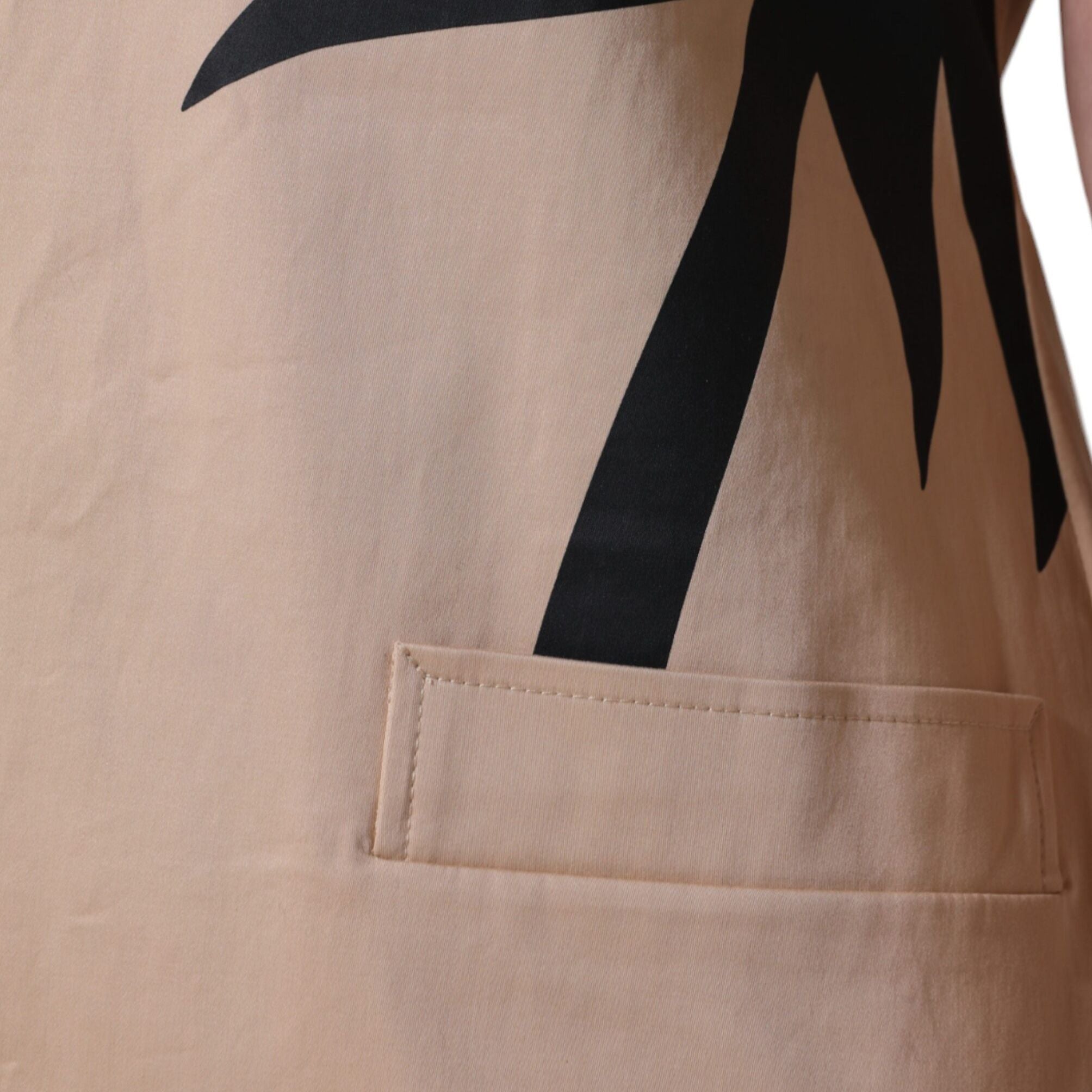 Moschino Beige Cotton Short Sleeve Knee Length Dress