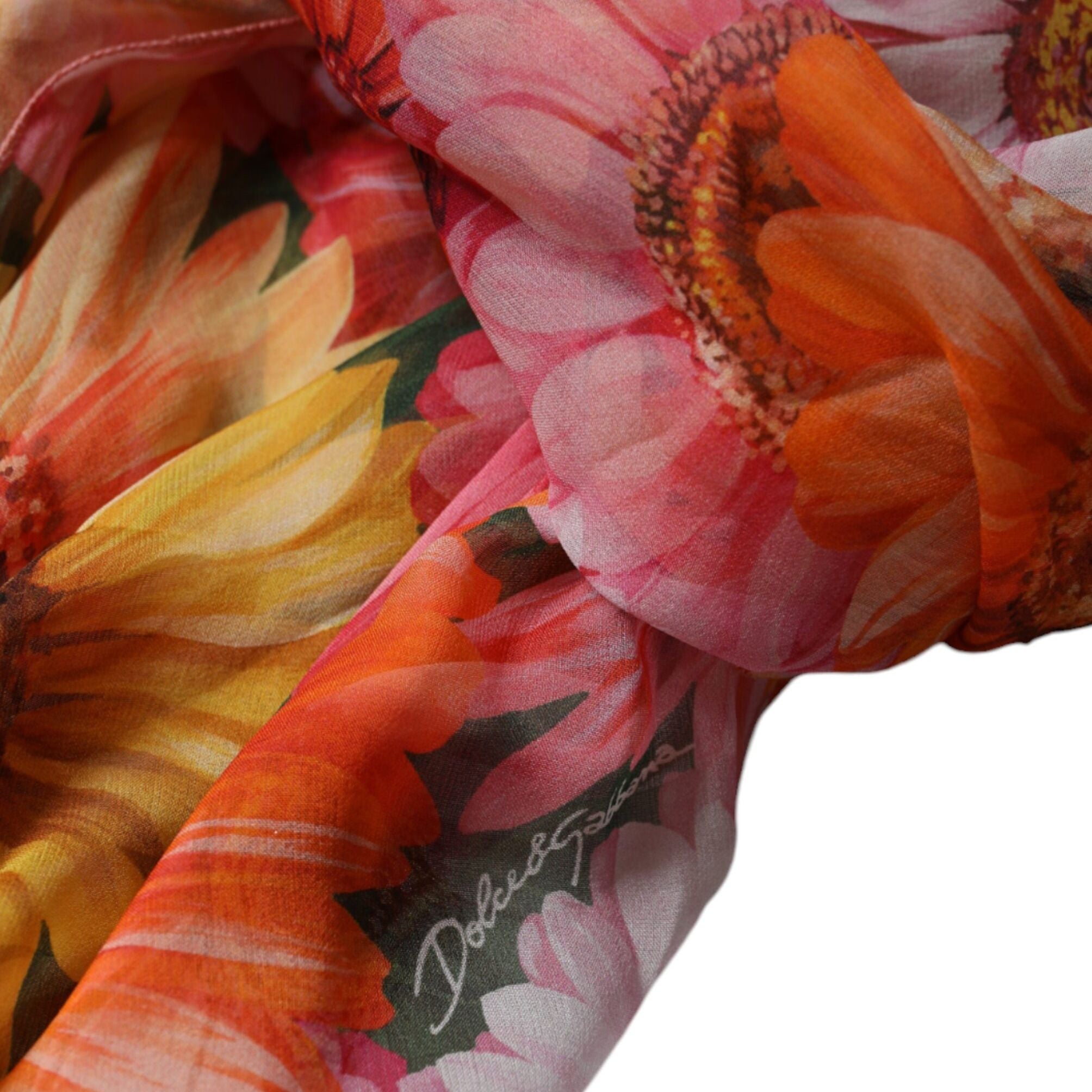 Dolce & Gabbana Multicolor Floral Sleeveless V-neck Midi Dress
