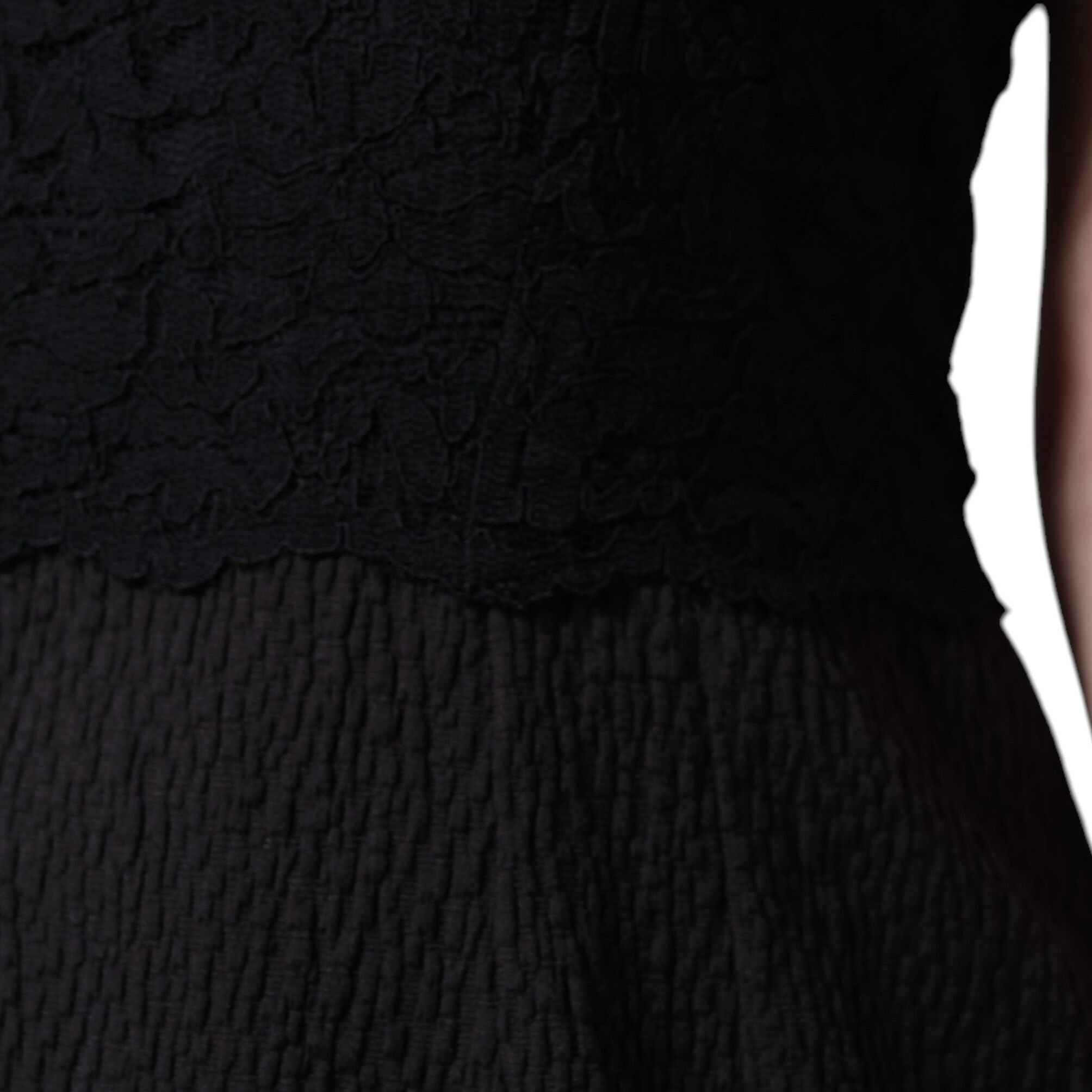 Dolce & Gabbana Black Cotton Sheath Knee Length Dress