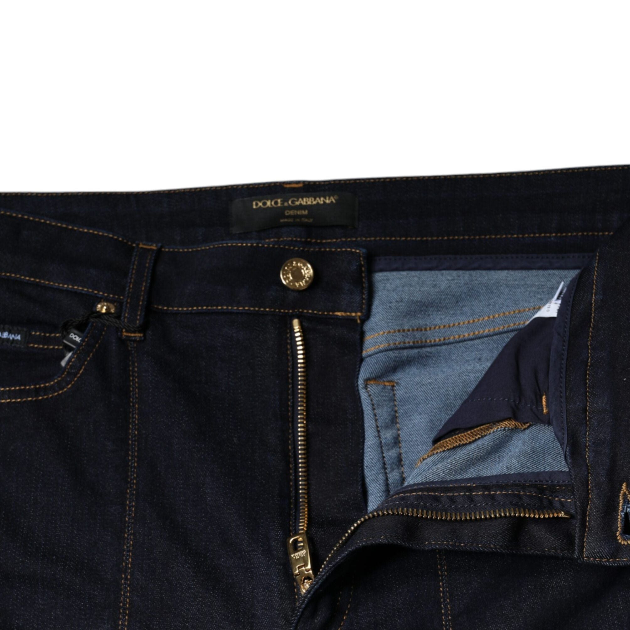 Dolce & Gabbana Black Cotton Blend Skinny Denim Jeans