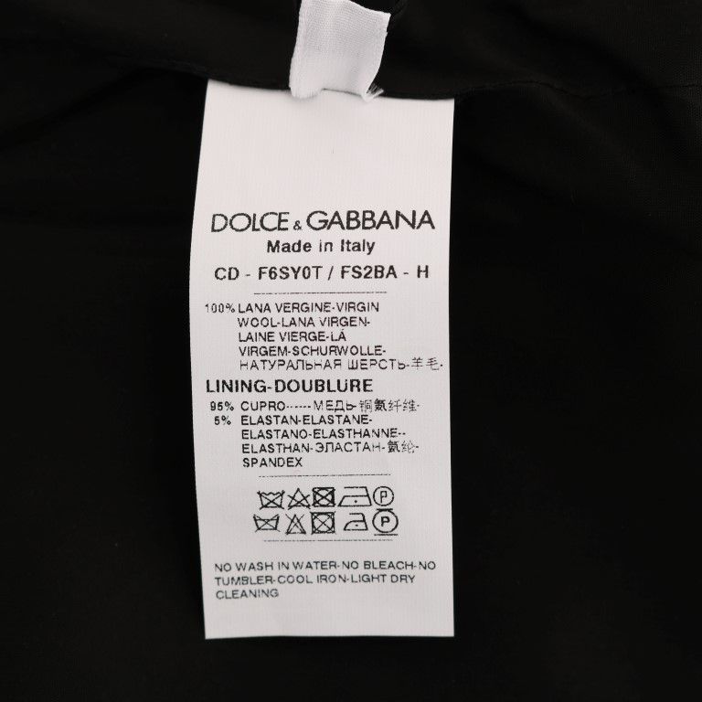 Dolce & Gabbana Gray Polka Dotted Sheath Wool Dress