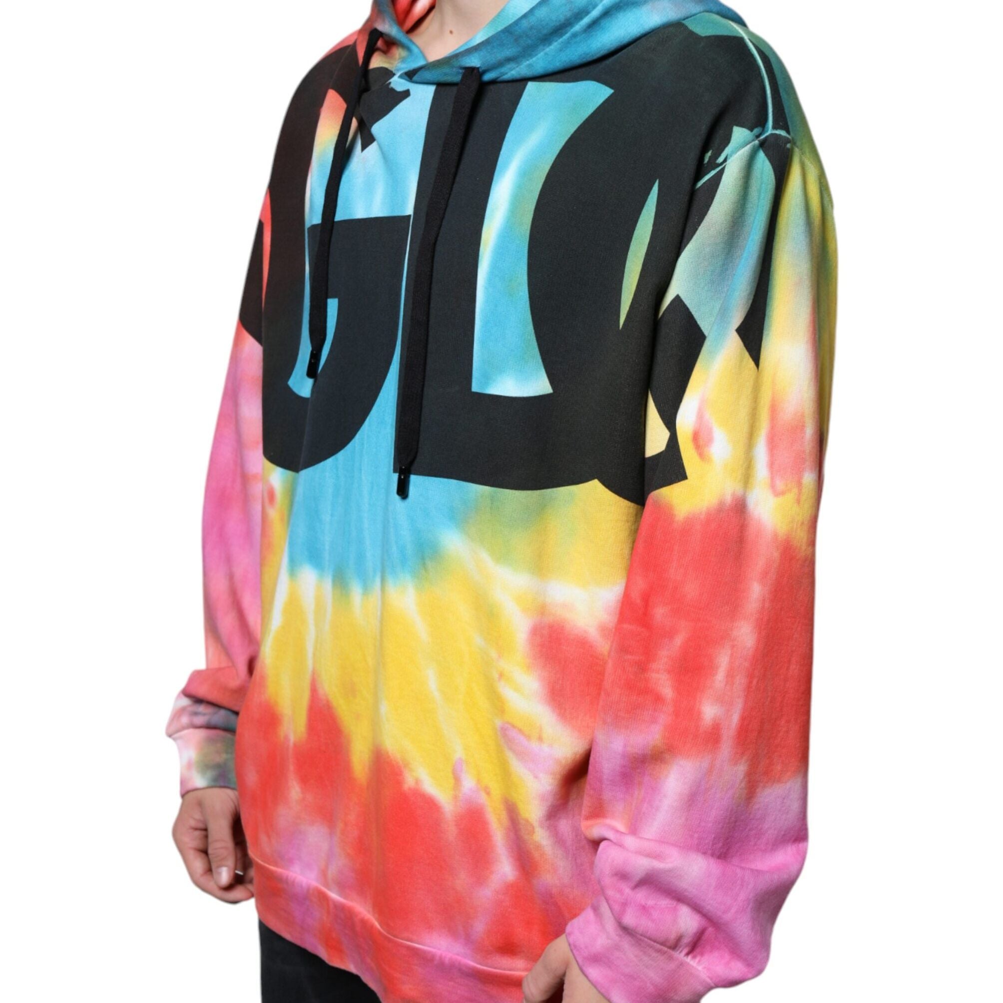 Dolce & Gabbana Multicolor Tie Dye Hooded Sweatshirt Sweater
