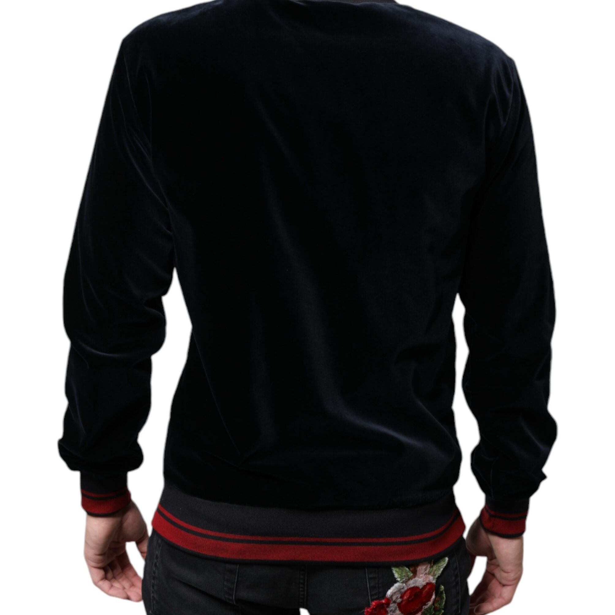 Dolce & Gabbana Multicolor Jacquard Crew Neck Sweatshirt Sweater