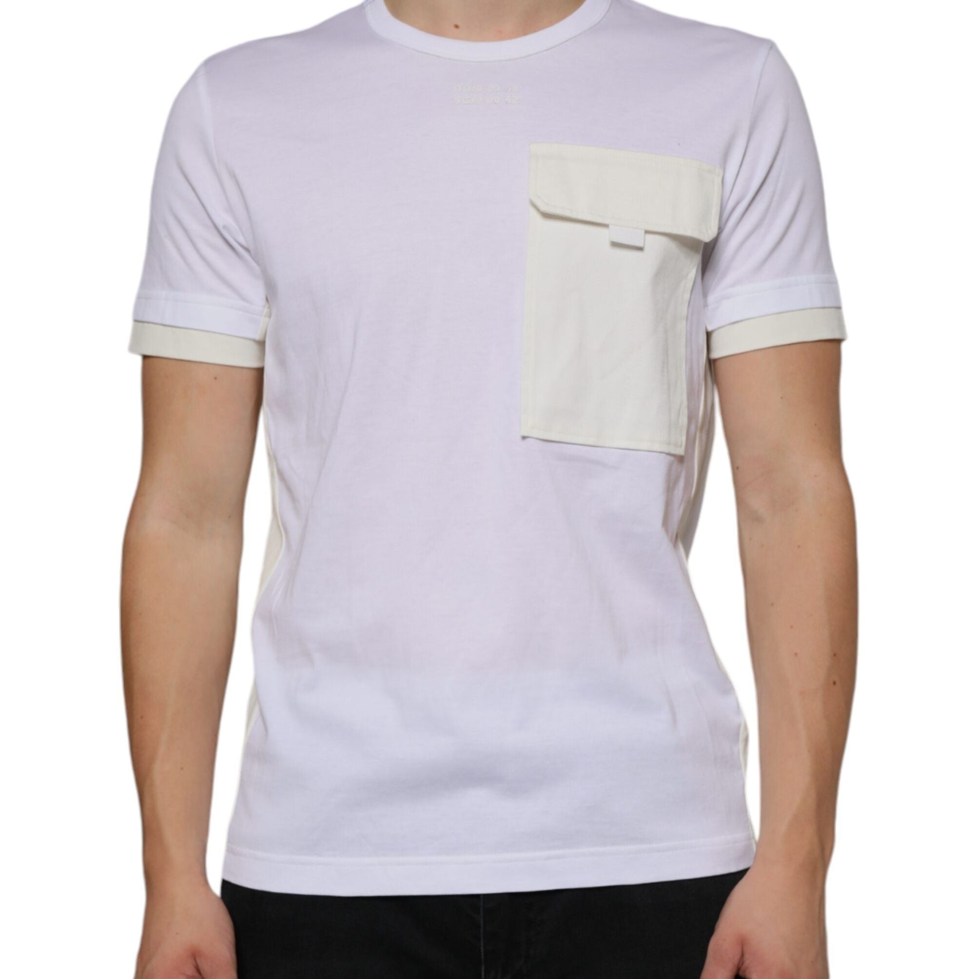 Dolce & Gabbana White Cotton Pocket Short Sleeves T-shirt