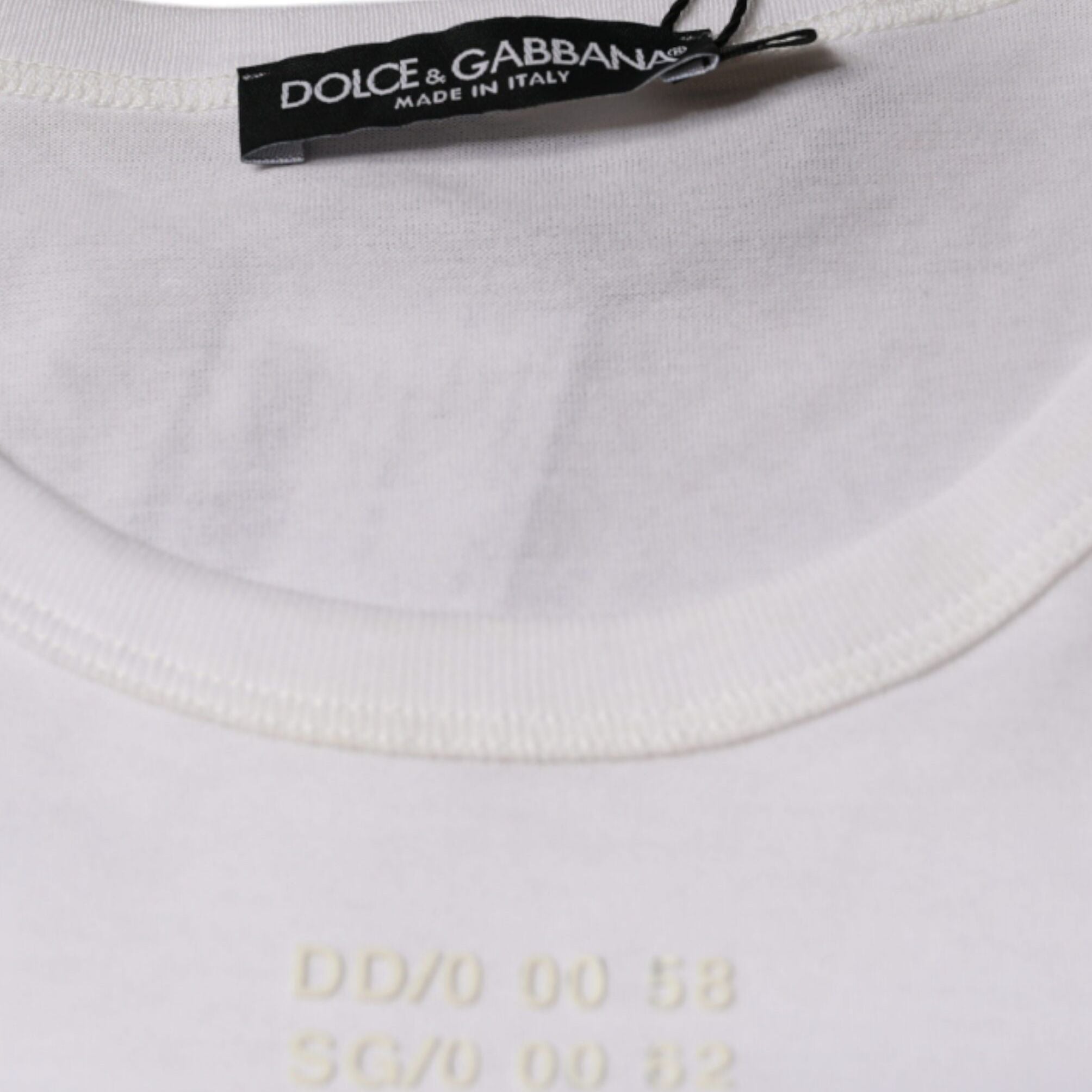 Dolce & Gabbana White Cotton Pocket Short Sleeves T-shirt