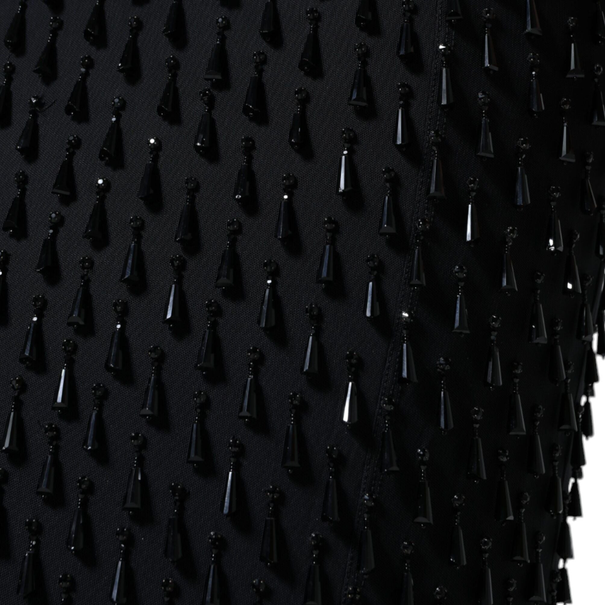 Dolce & Gabbana Black Embellished Pencil Cut Midi Skirt