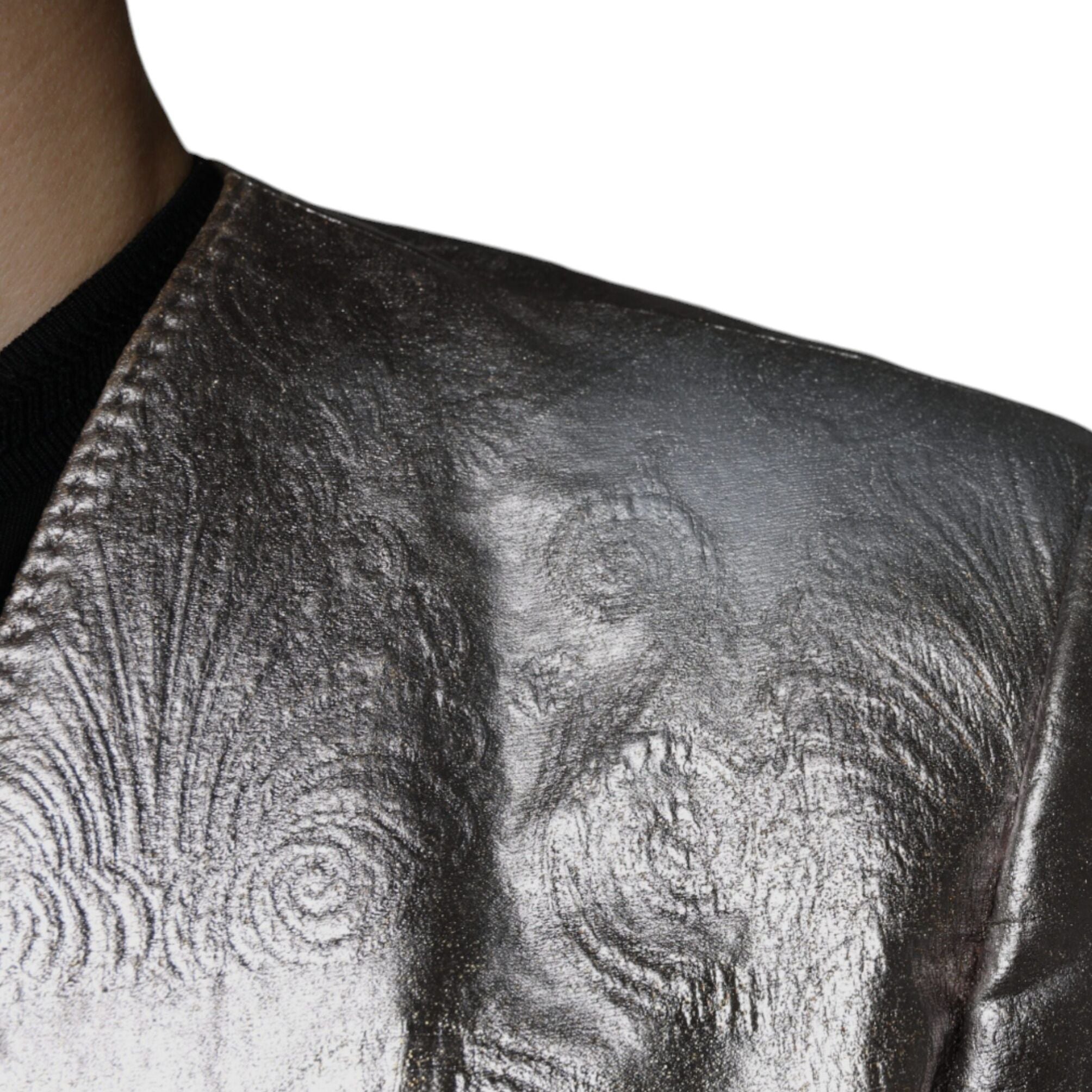 Dolce & Gabbana Gold Jacquard Single Breasted Dress Blazer