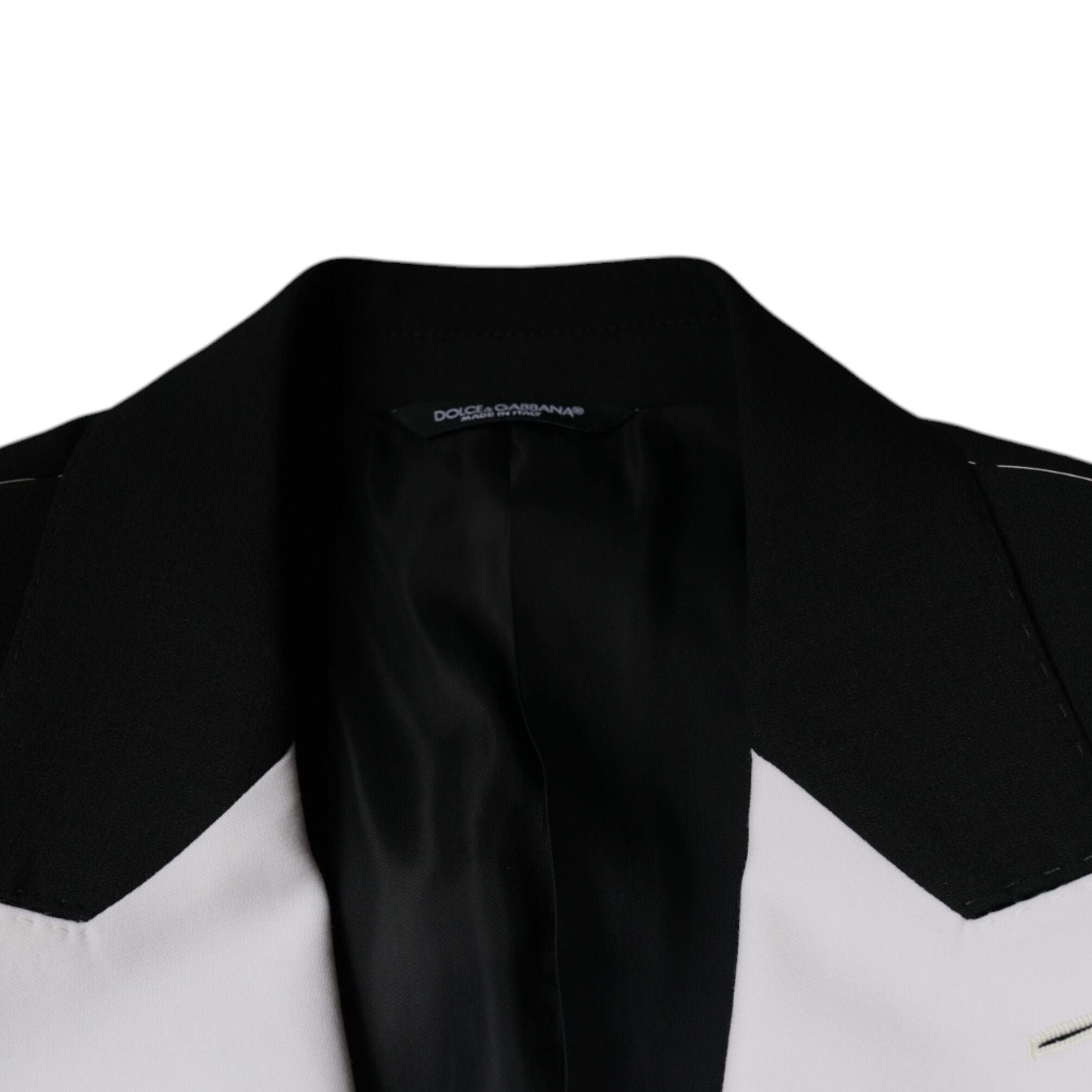 Dolce & Gabbana Black White Single Breasted Dress Blazer