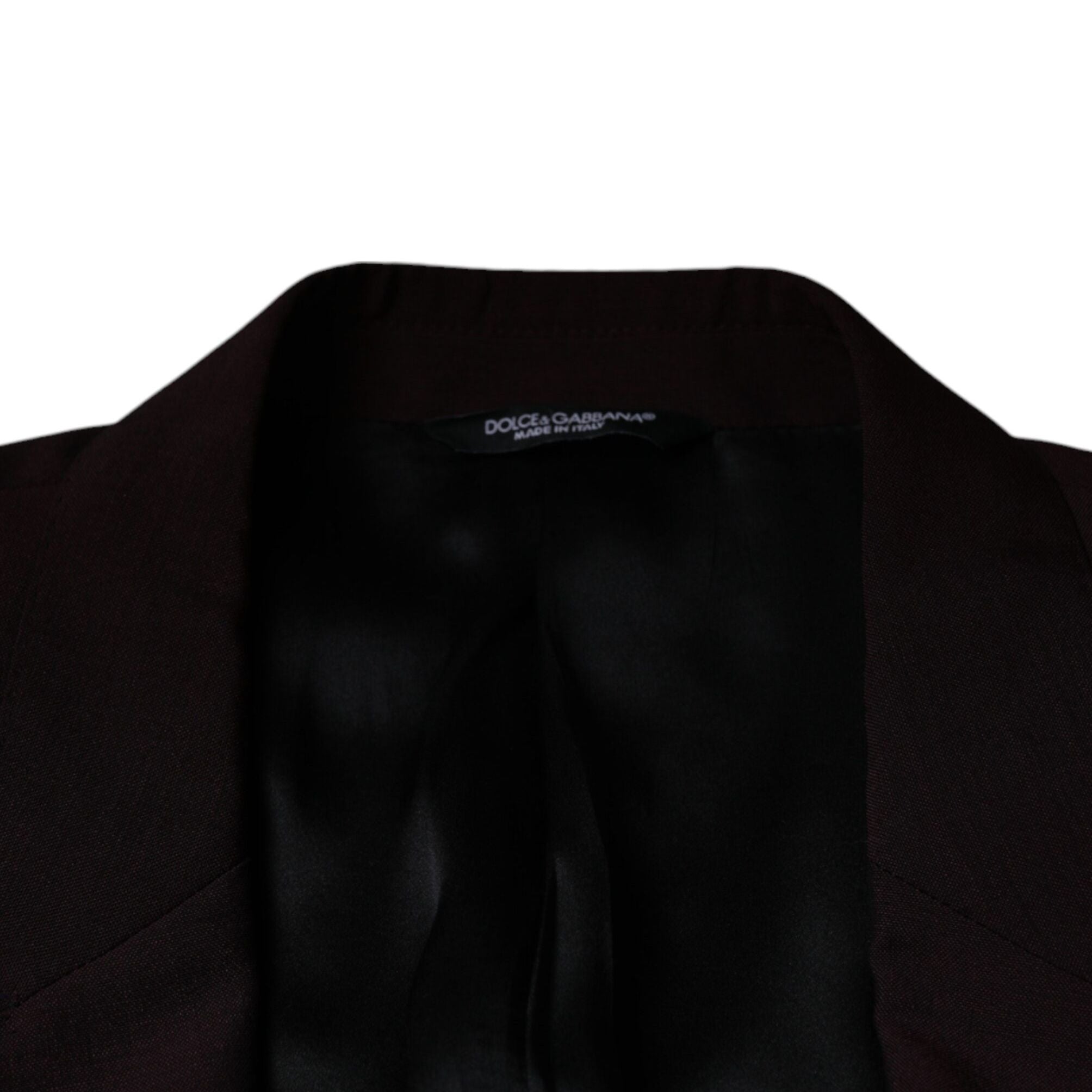 Dolce & Gabbana Bordeaux Wool Single Breasted Dress Blazer