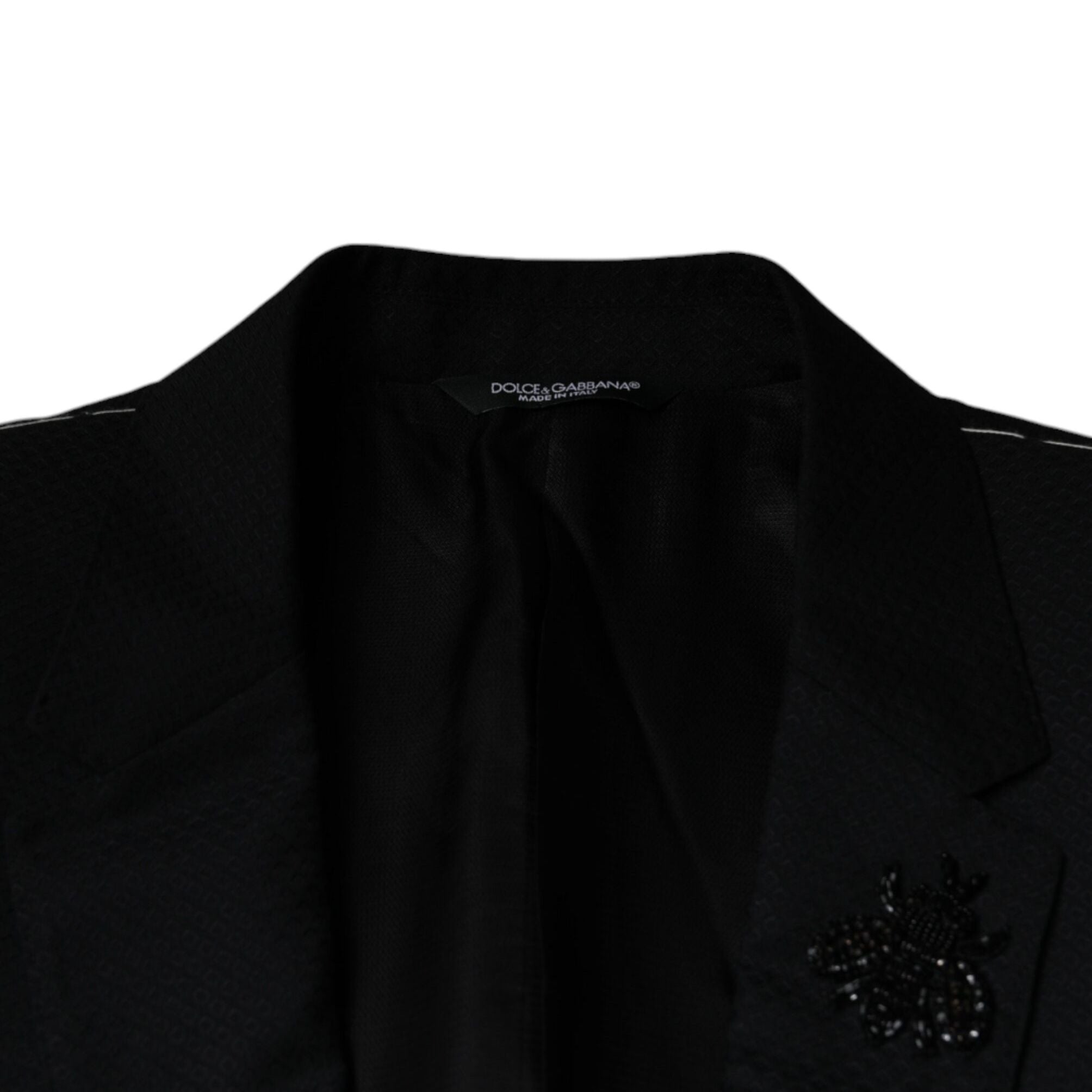 Dolce & Gabbana Black MARTINI Bee Single Breasted Blazer