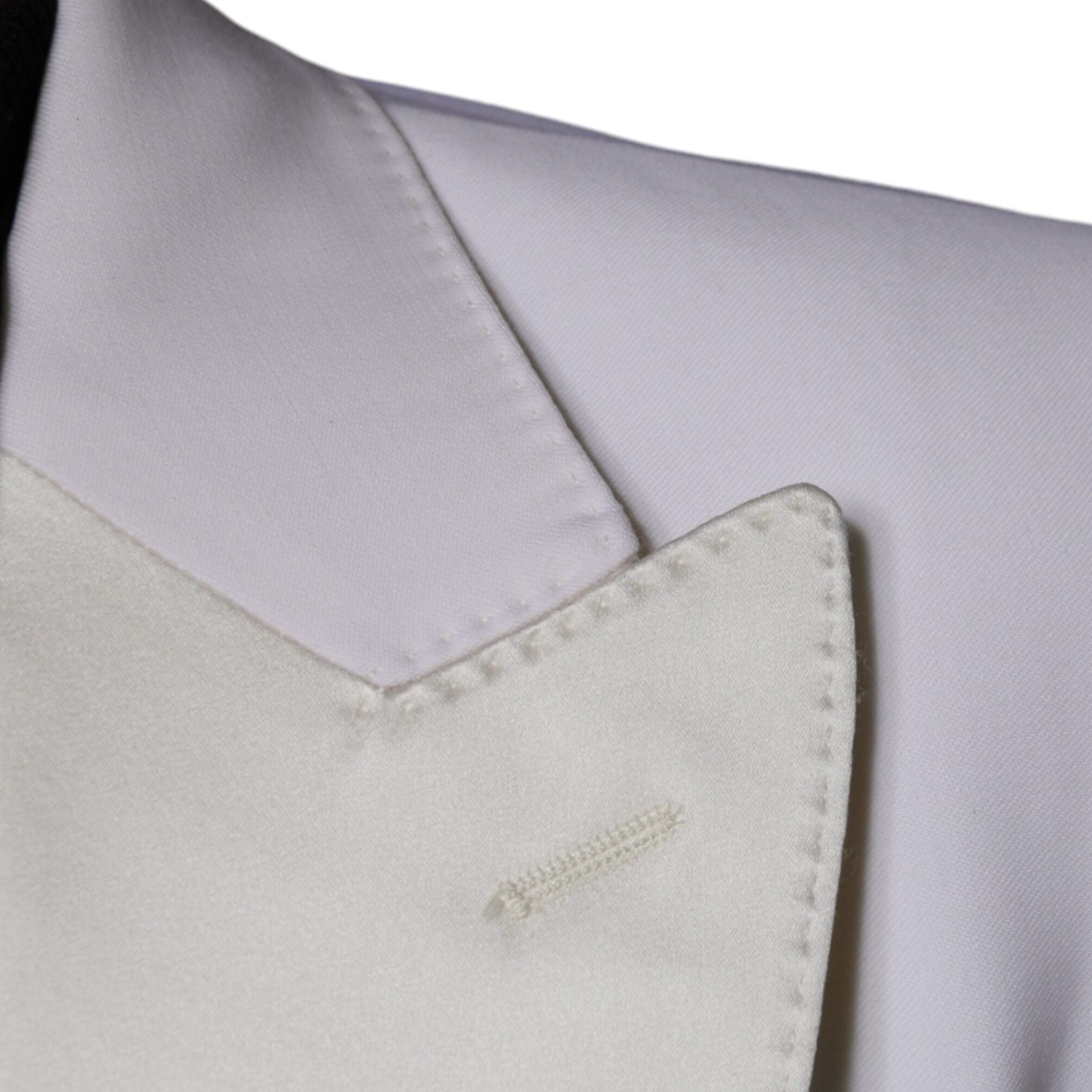 Dolce & Gabbana Off White Wool Single Breasted Dress Blazer