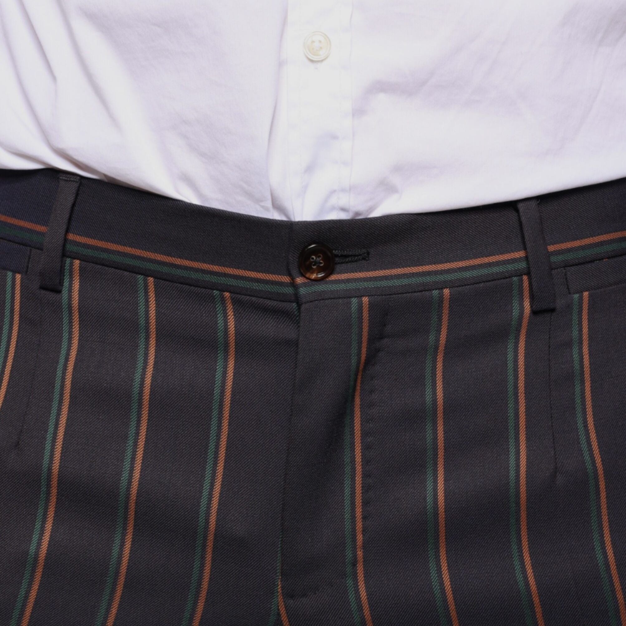 Dolce & Gabbana Brown Stripes Skinny Men Dress Pants