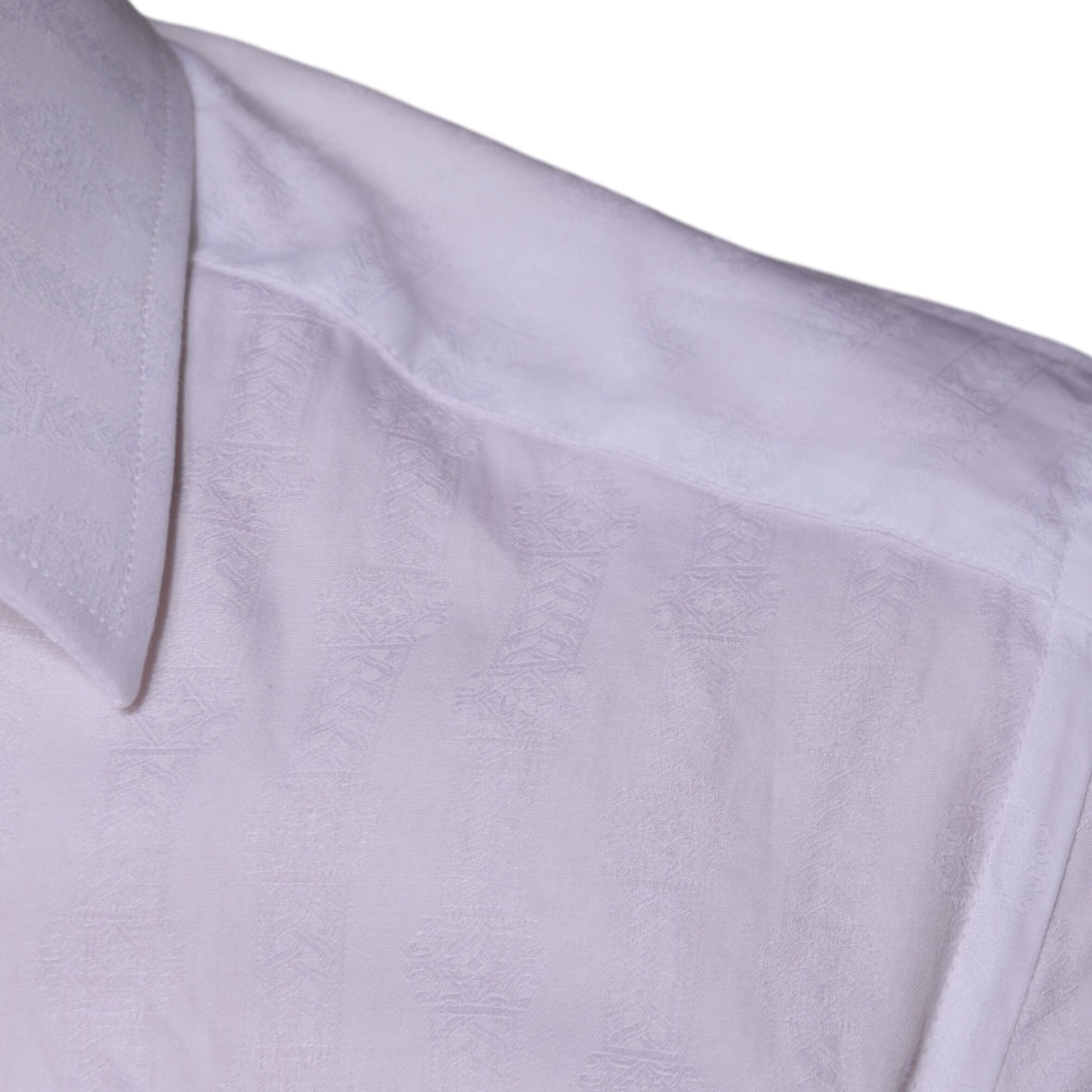 Dolce & Gabbana White Cotton Men Dress GOLD Formal Shirt