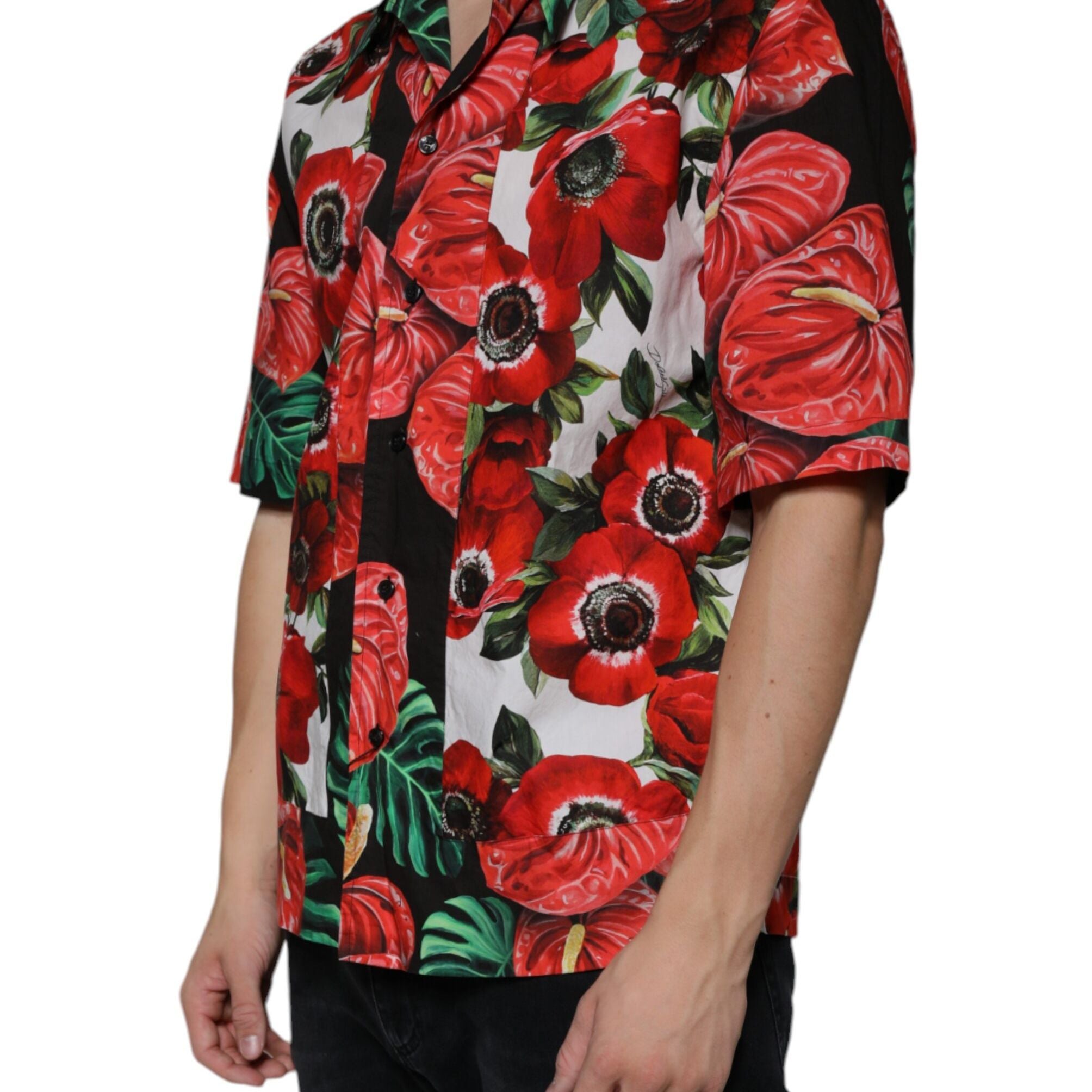 Dolce & Gabbana Multicolor Anemone Button Down Casual Shirt