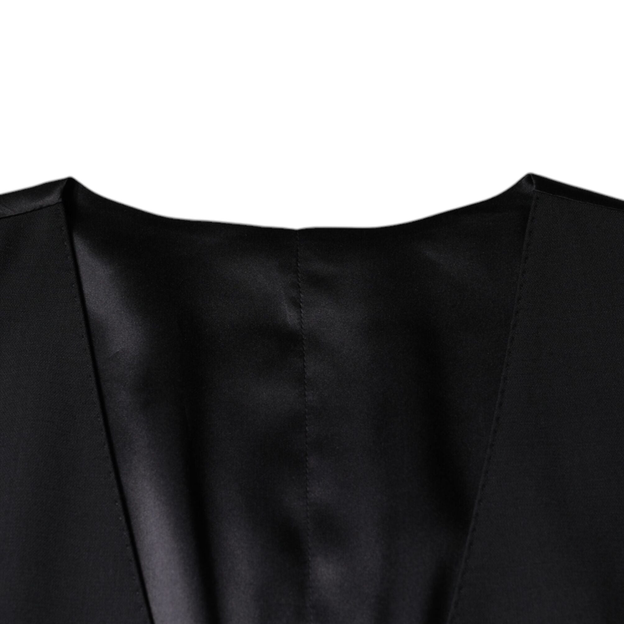 Dolce & Gabbana Black Wool Waistcoat Dress Formal Vest