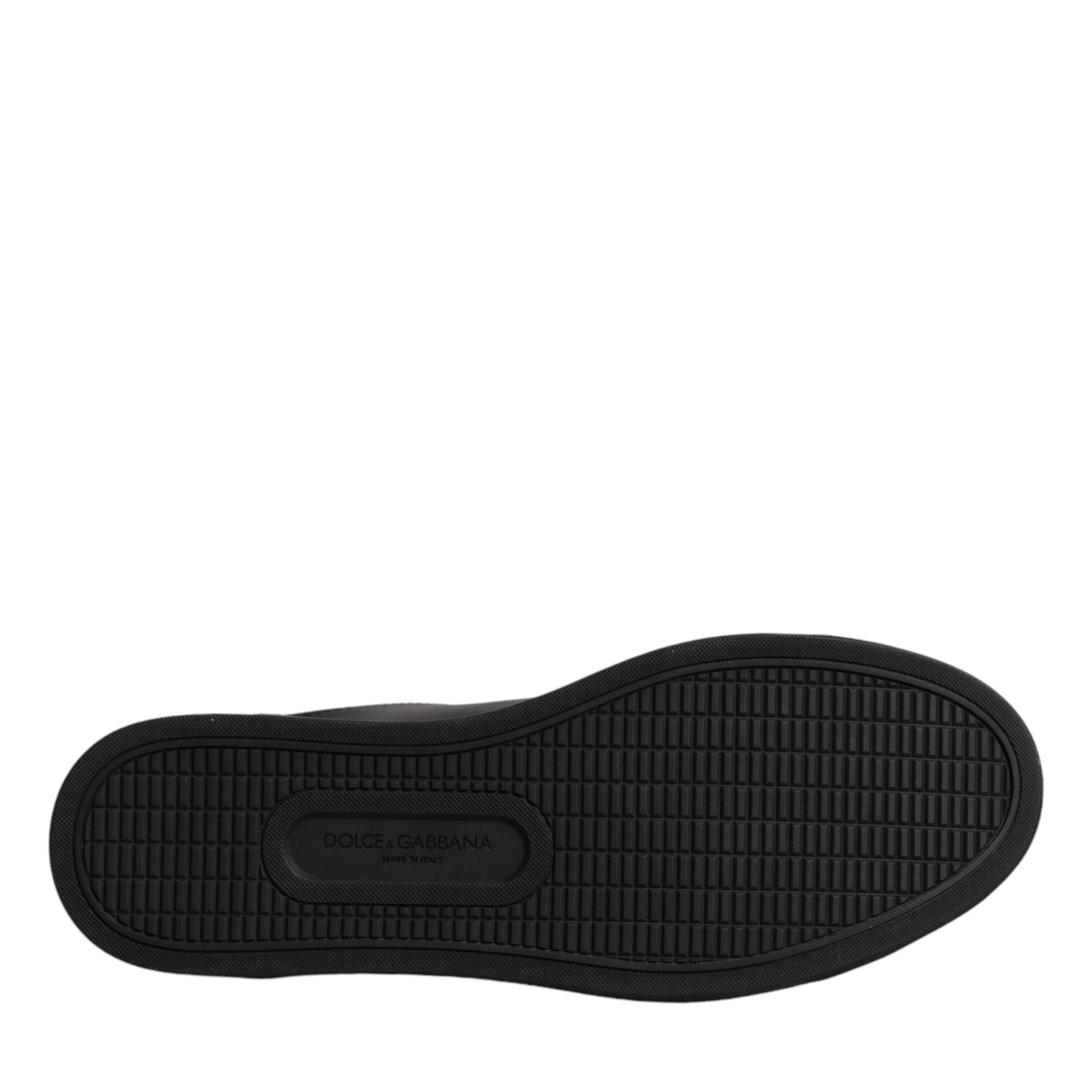 Dolce & Gabbana Black London Sacred Heart Men Sneakers Shoes