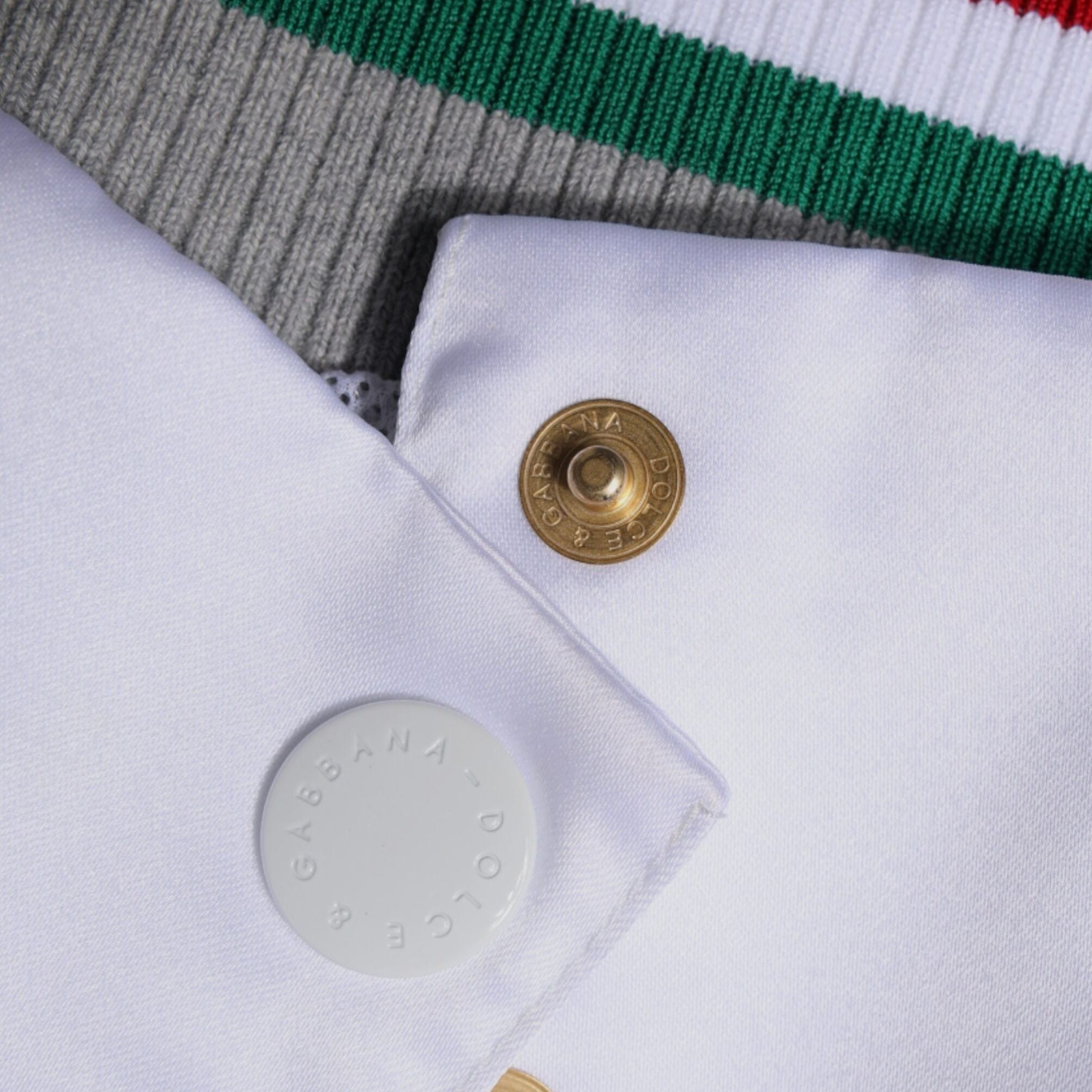 Dolce & Gabbana Multicolor Italia Button Down Bomber Jacket