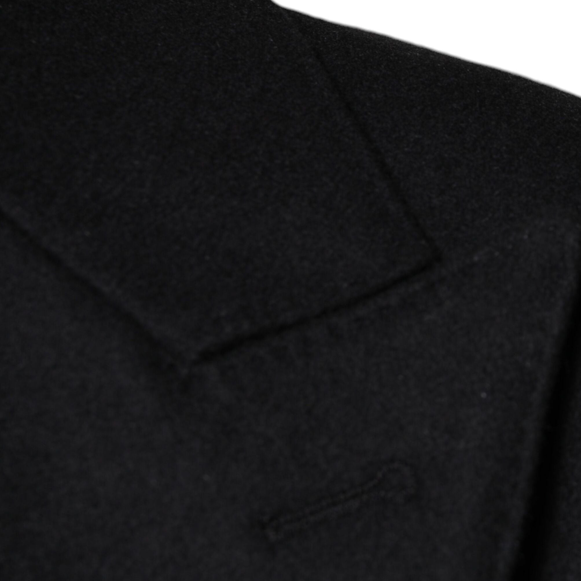 Dolce & Gabbana Black Wool Double Breasted Men Coat Jacket
