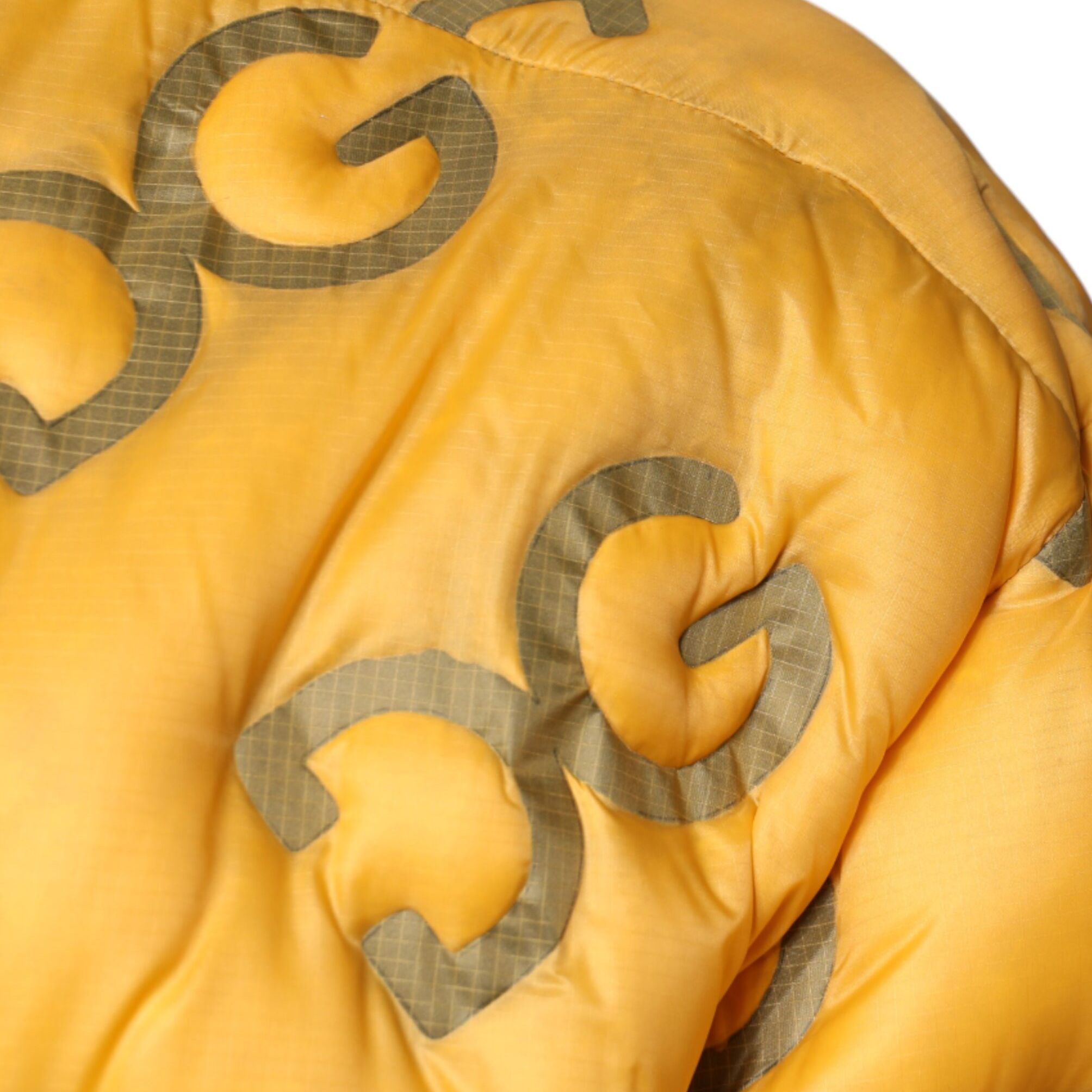 Dolce & Gabbana Yellow Logo Padded Buttoned Blouson Jacket