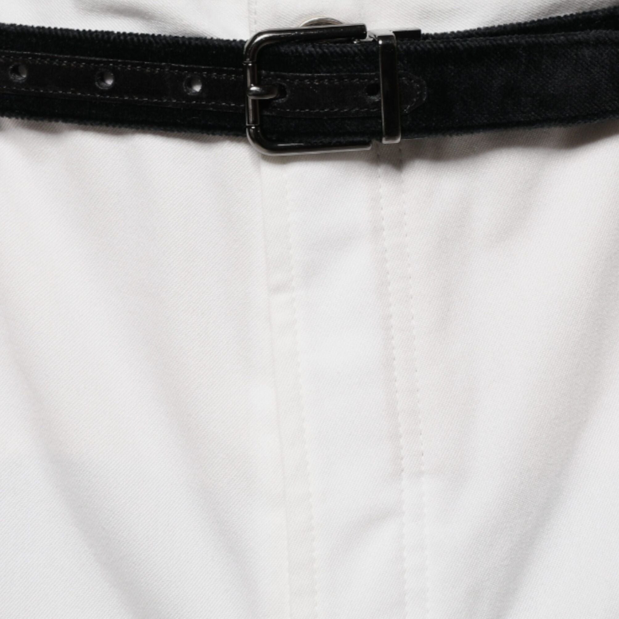 Brunello Cucinelli White Cotton Men Dress Tapered Pants