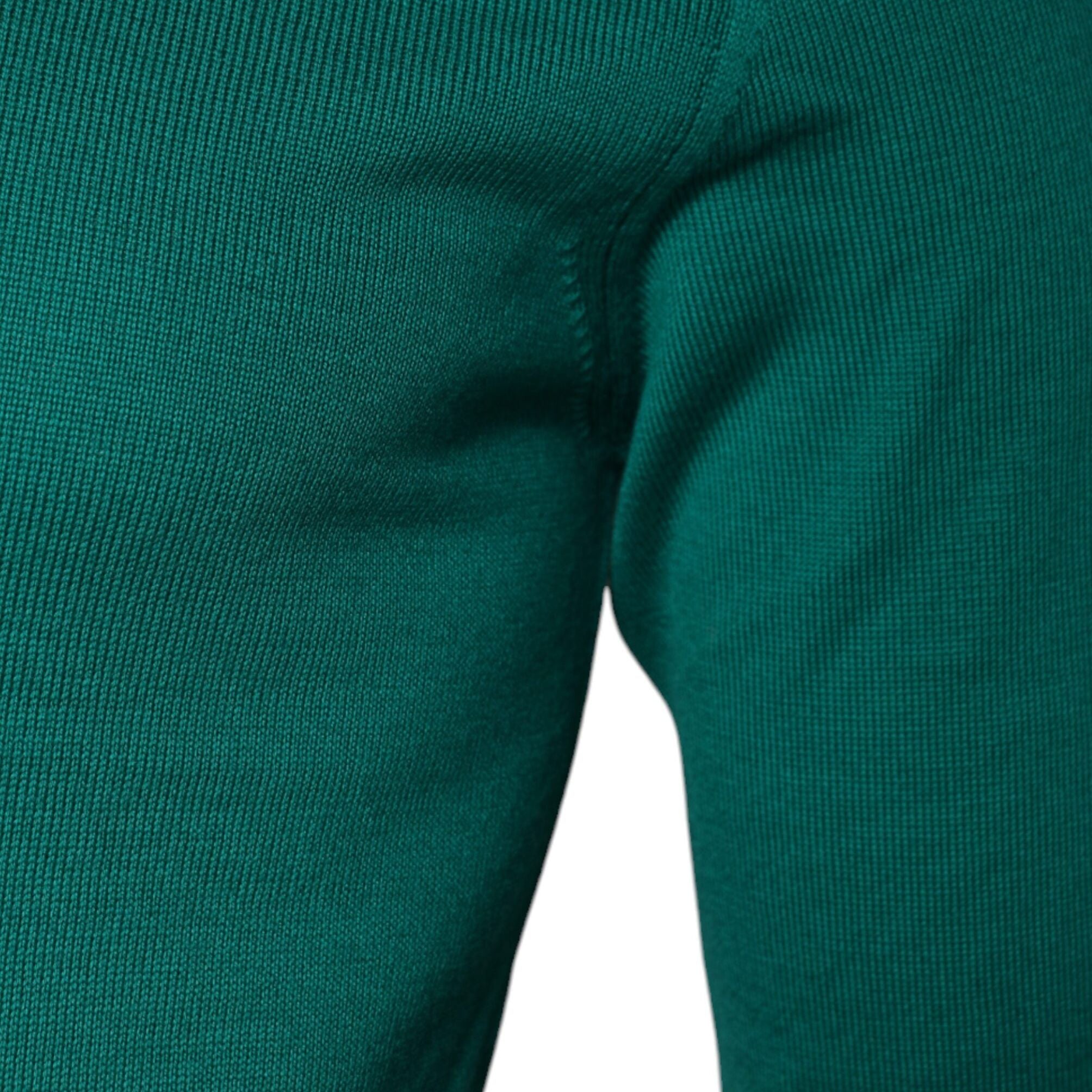 Dolce & Gabbana Green Wool Knit Crew Neck Pullover Sweater